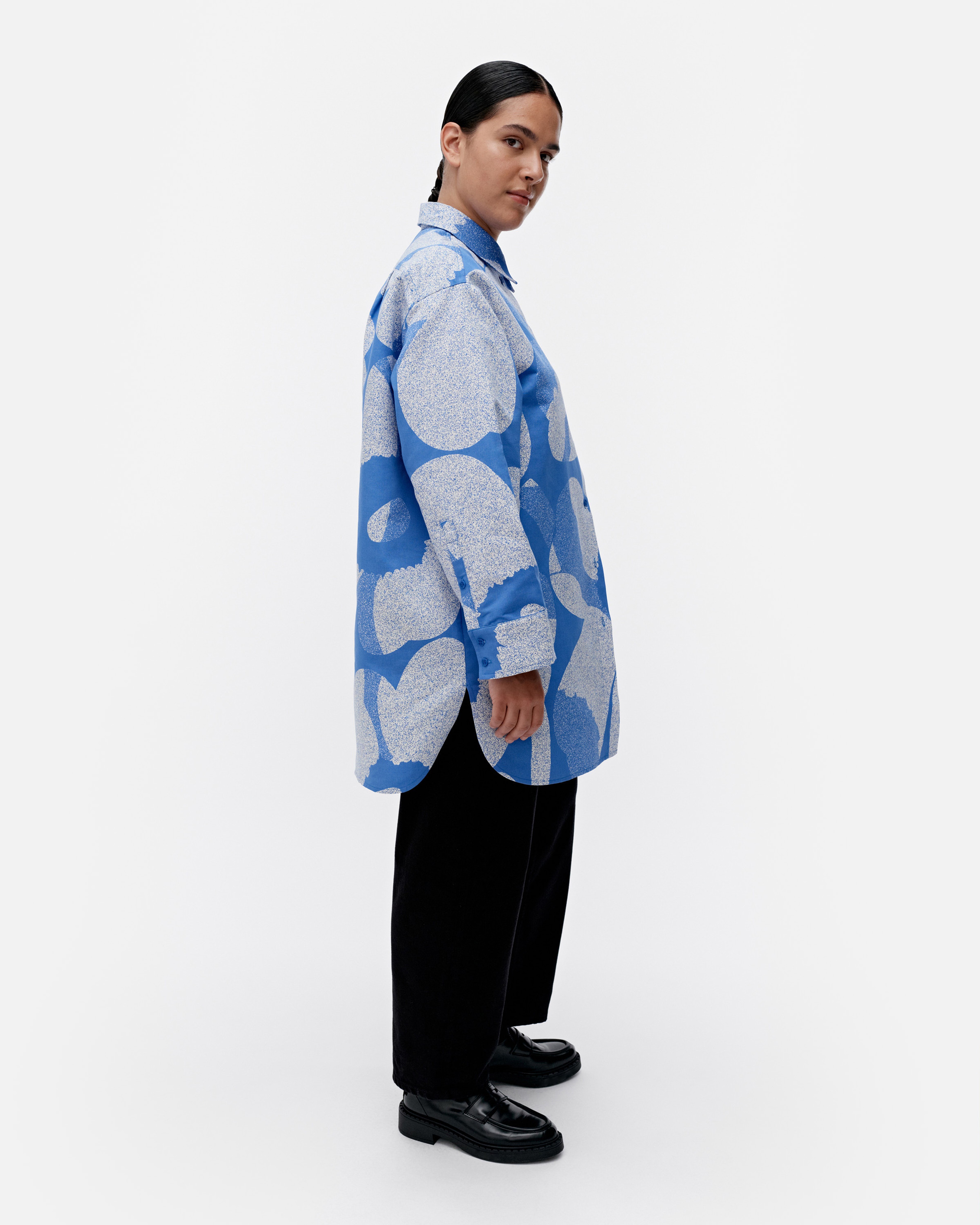 Heitto Unikko, Blouse, blue, white,