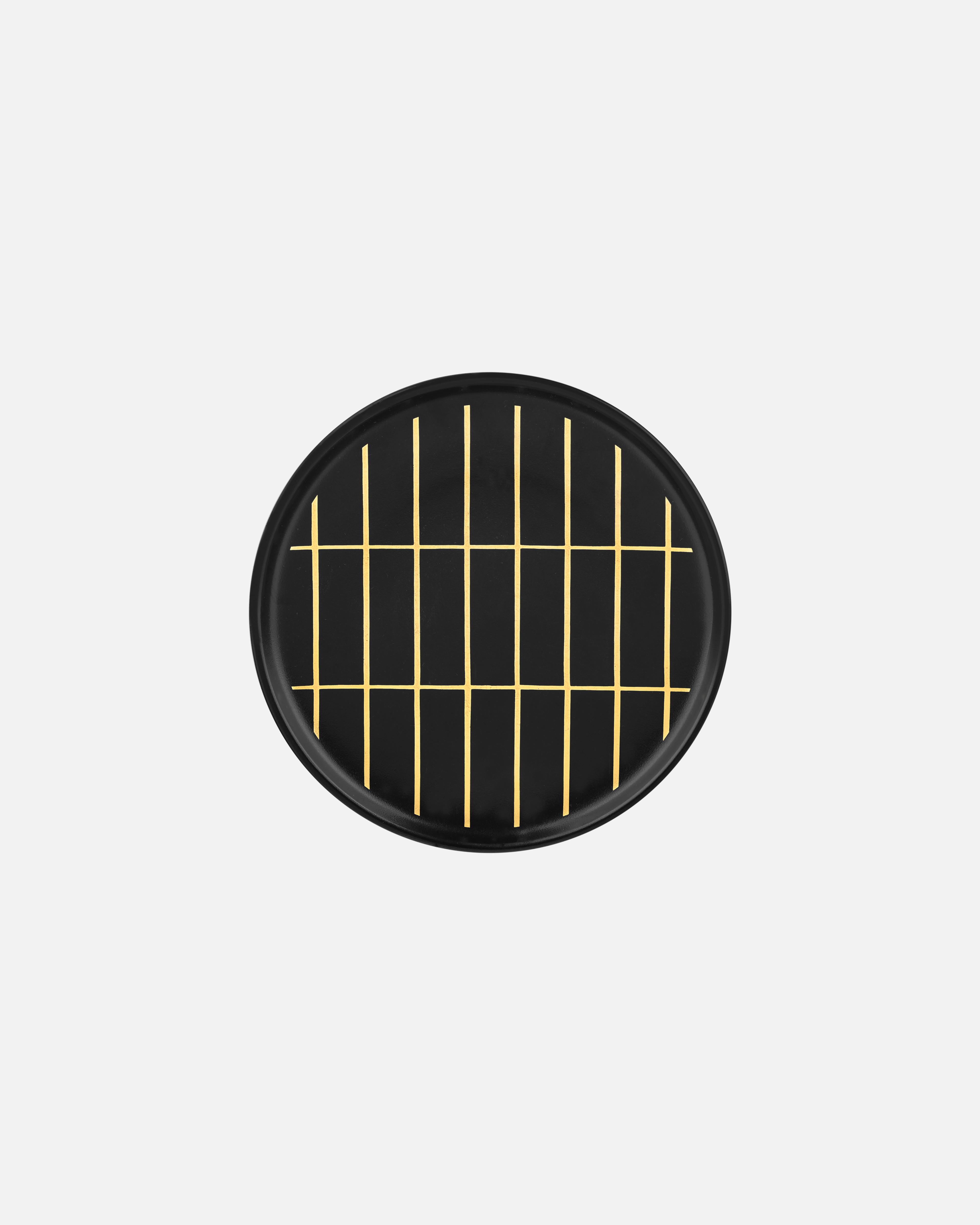 Oiva / Tiiliskivi, Plate 13,5 cm, black, gold,