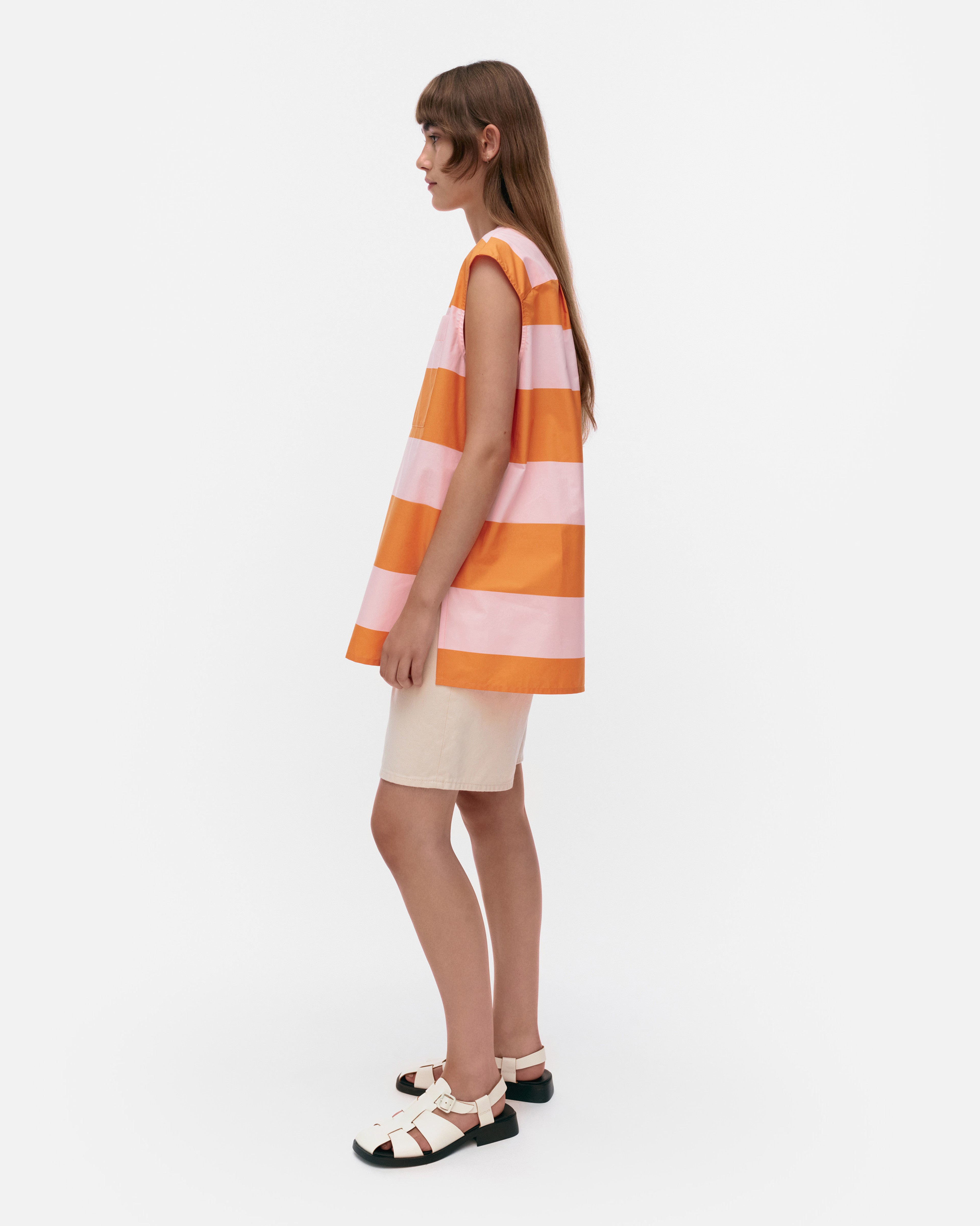 Kaksin Galleria, Cotton top, orange, pink,