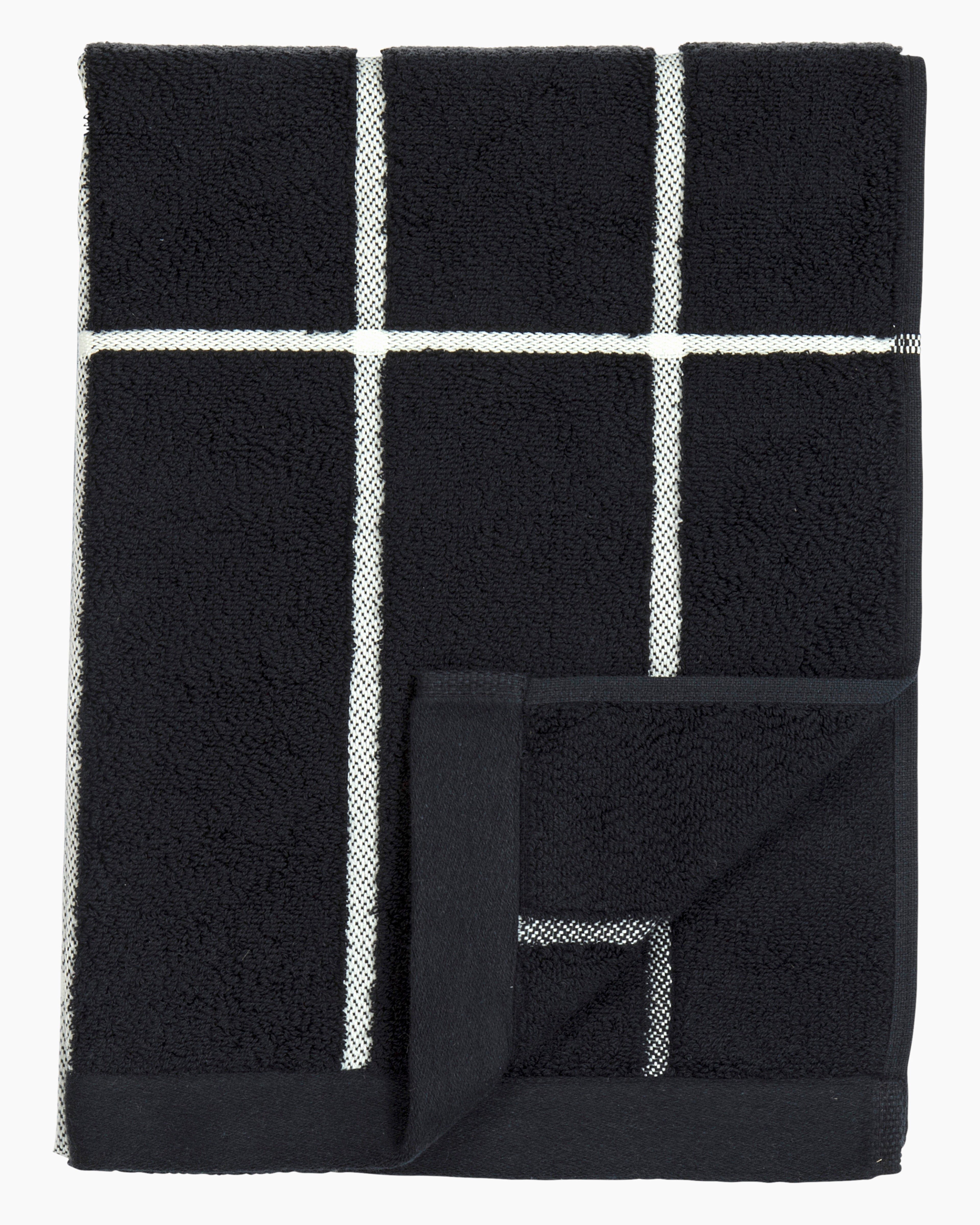 Tiiliskivi, Hand towel 50x70 cm, black,white,