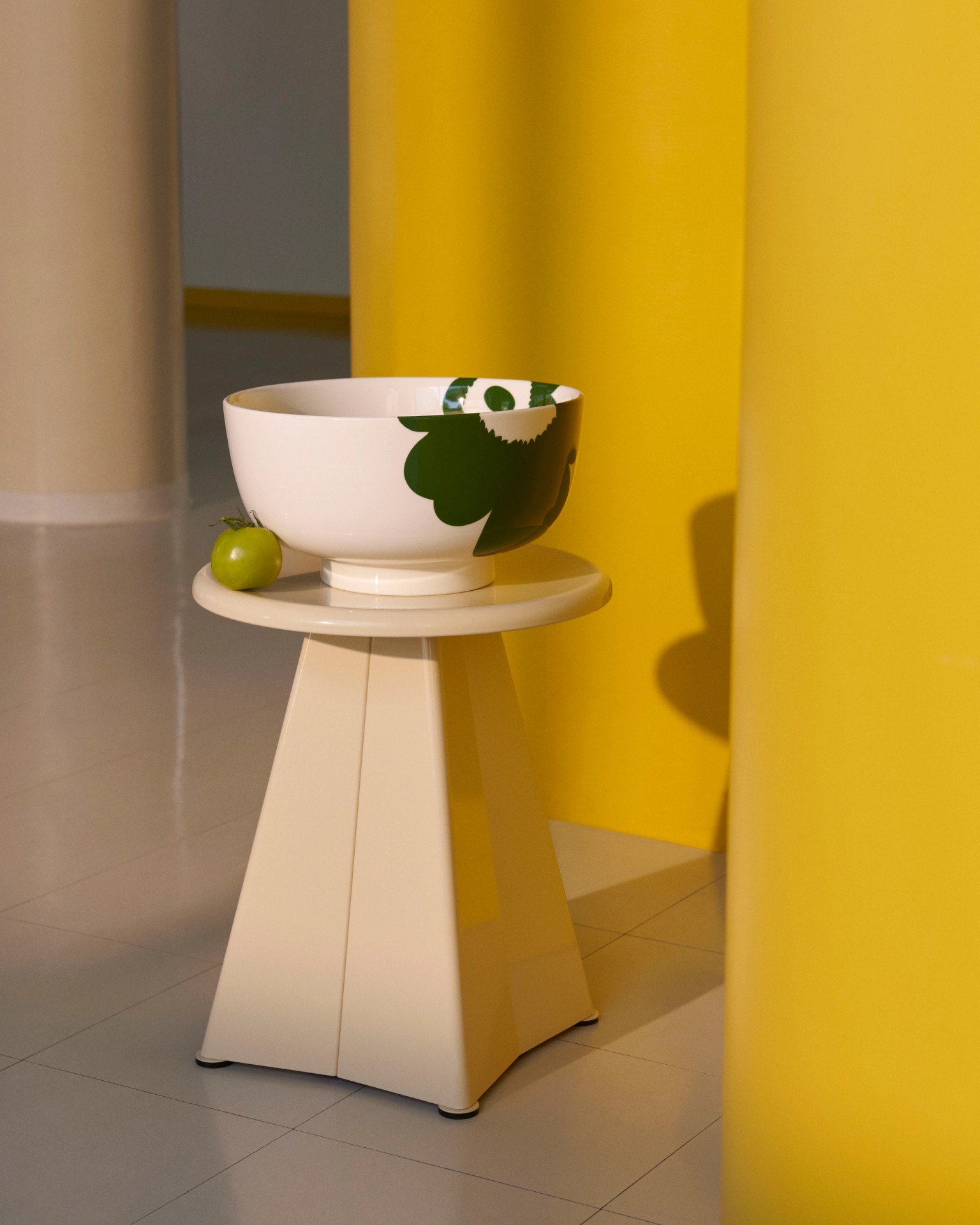 Oiva / Iso Unikko, Bowl 8 l, white, green,