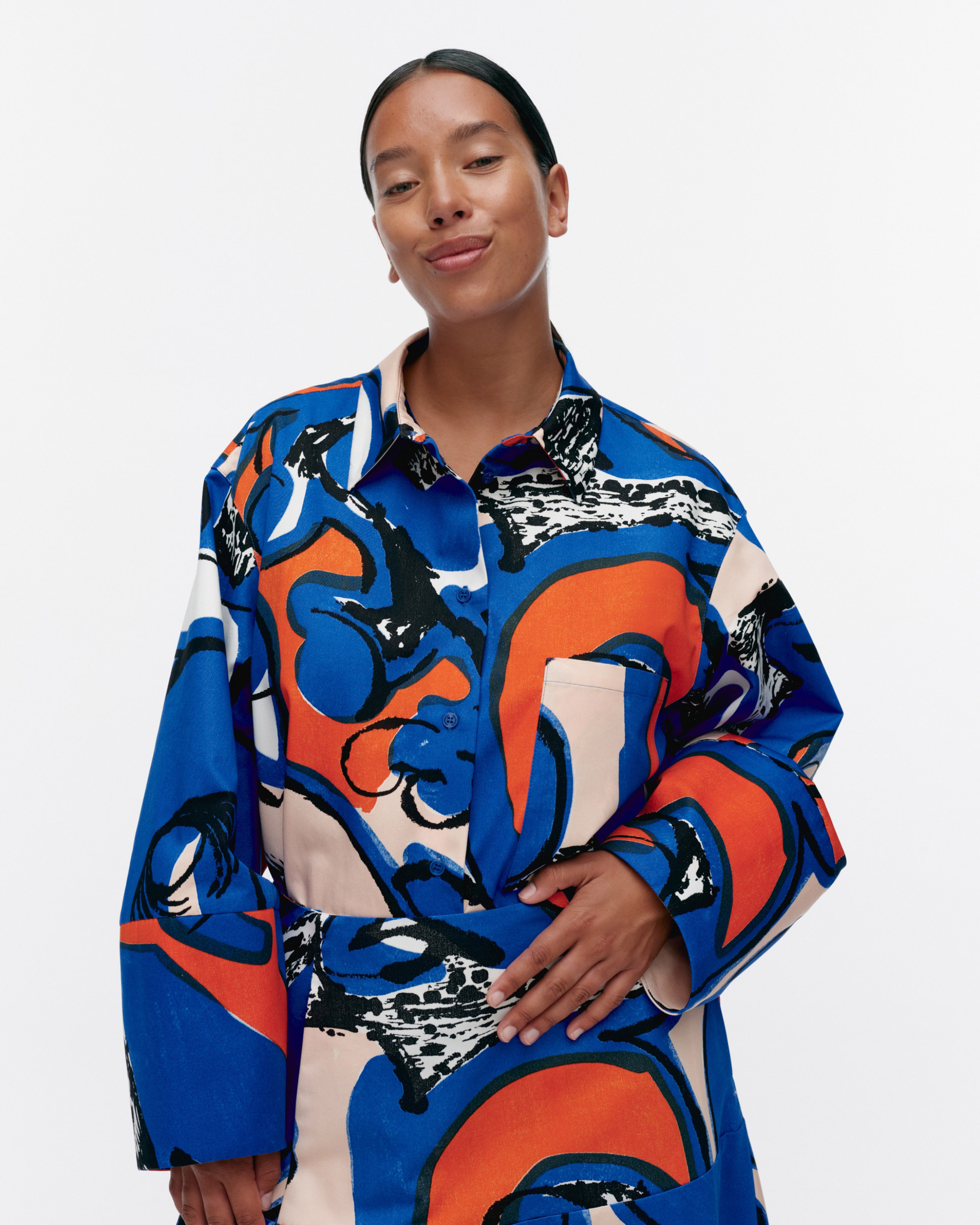 Puutarha Eldfamn, Skirt, blue, peach, orange,