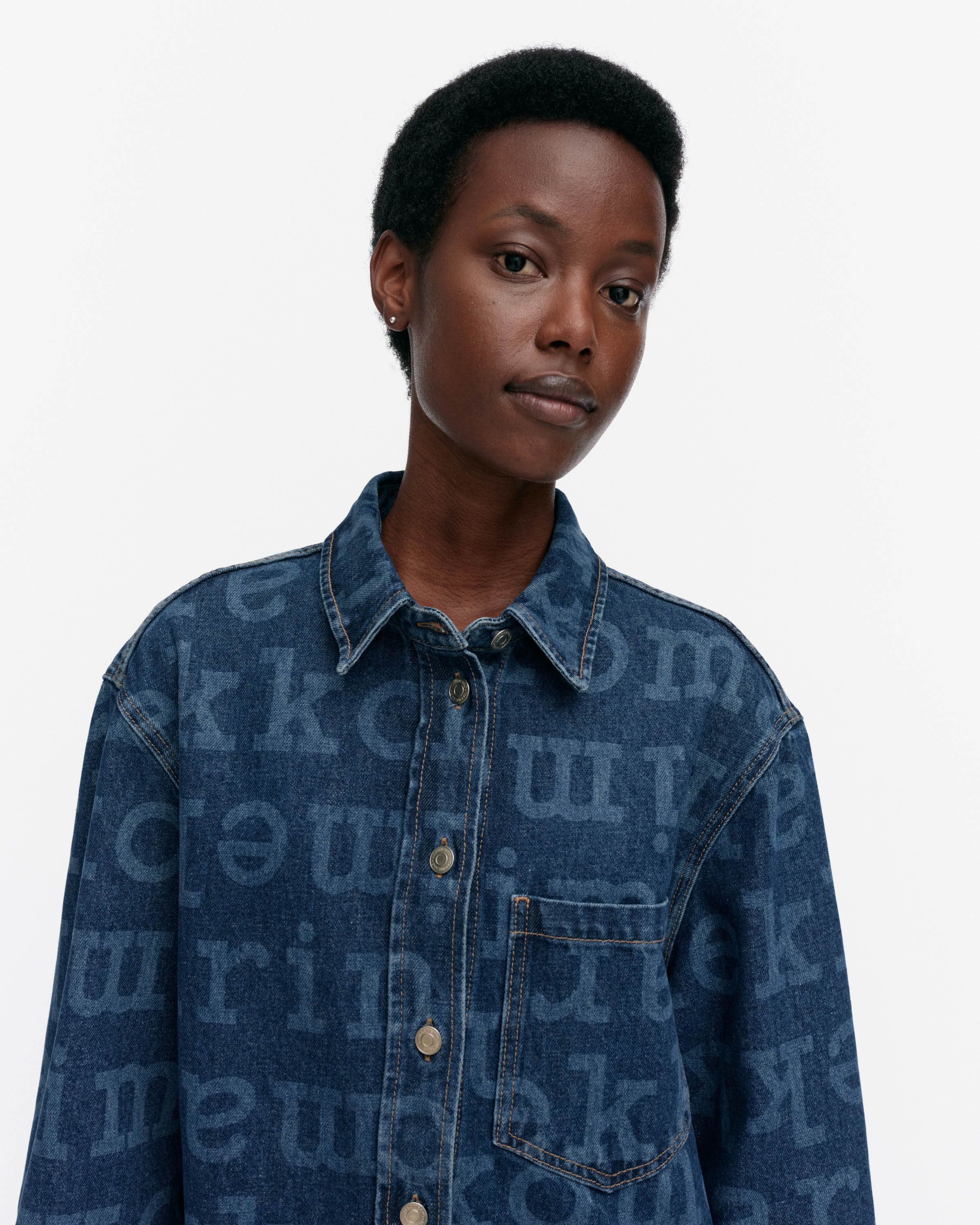 Maridenim Vaihe Logo Denim shirt | Marimekko