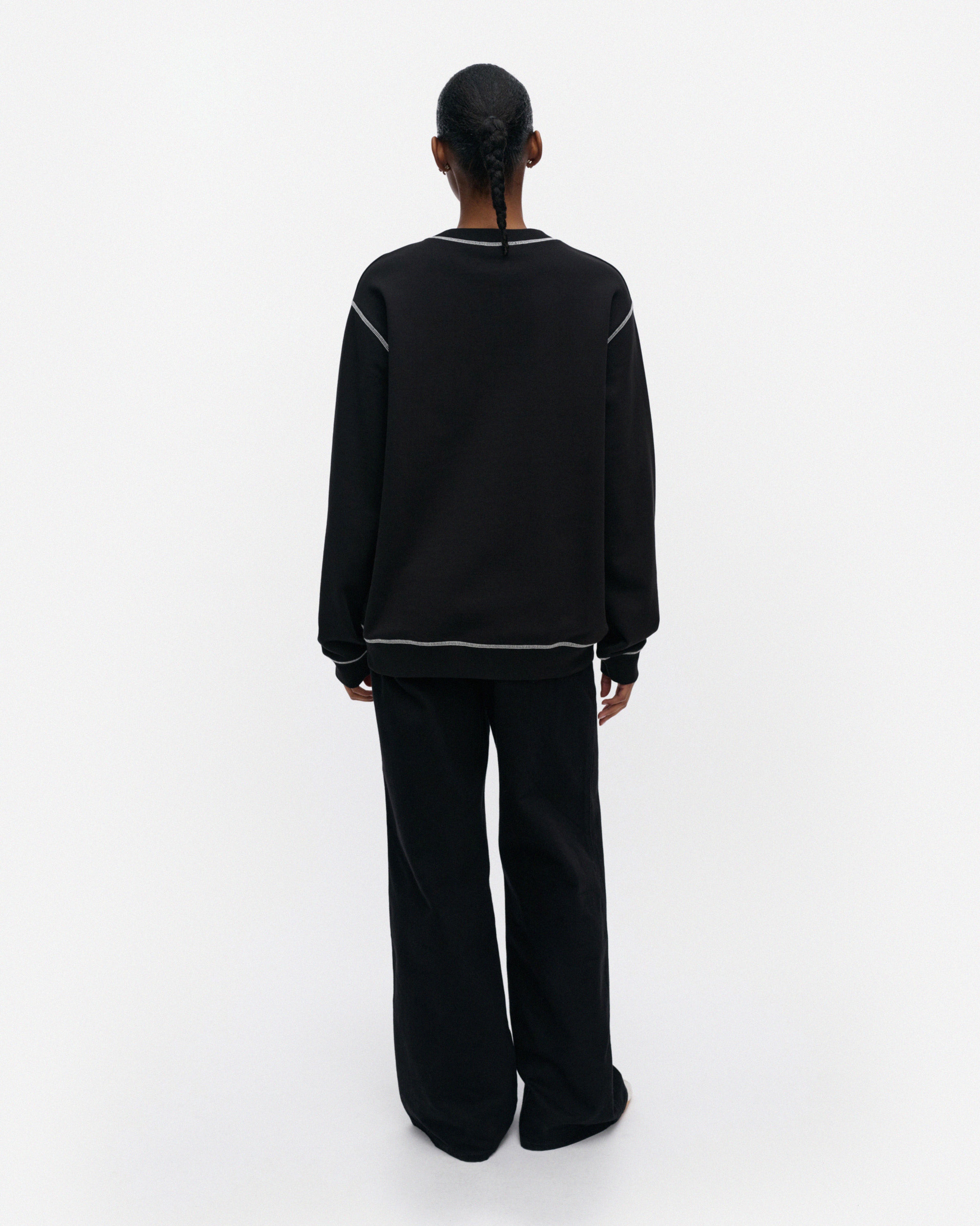 Lotjata Logo Placement, Sweatshirt „Kioski“, schwarz, cremefarben,