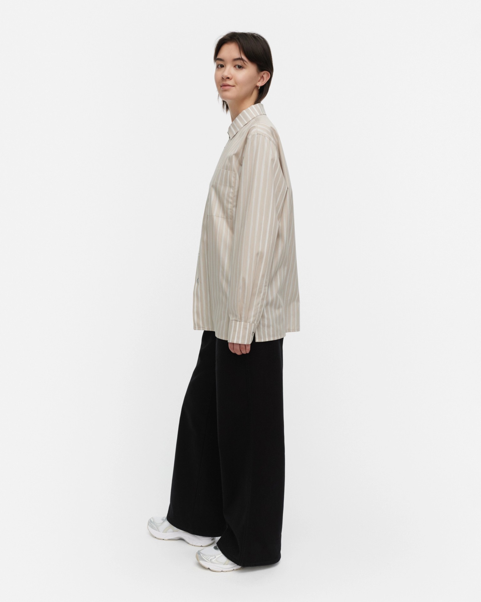 Jokapoika, Kioski cotton shirt, light grey, beige, white,