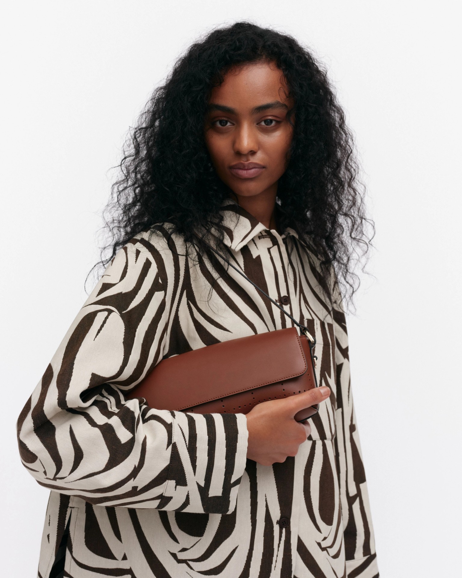 Imprint Clutch Tiiliskivi, Bag, brown,