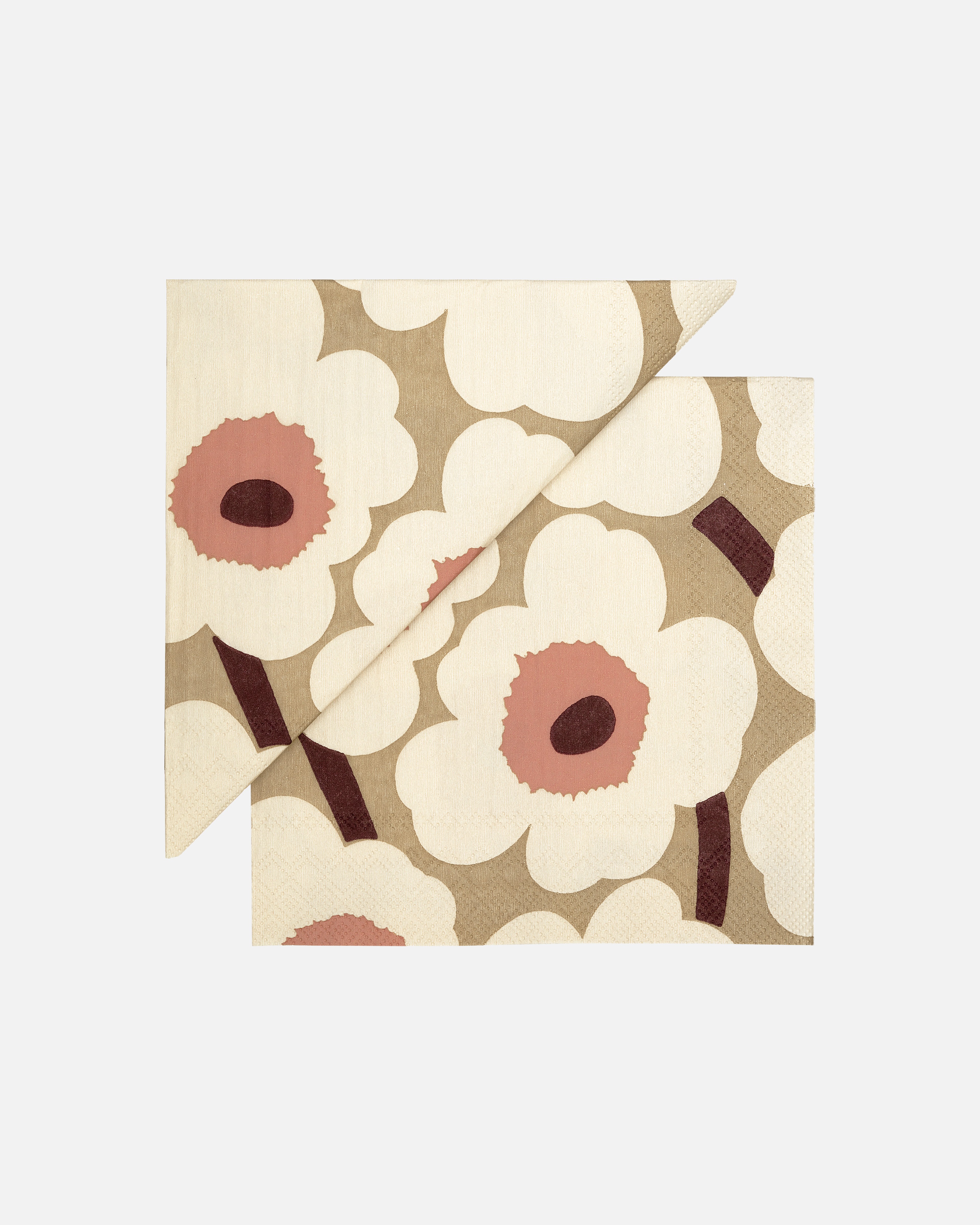 Unikko, Paper napkin 25 x 25 cm, beige,off white,rose,