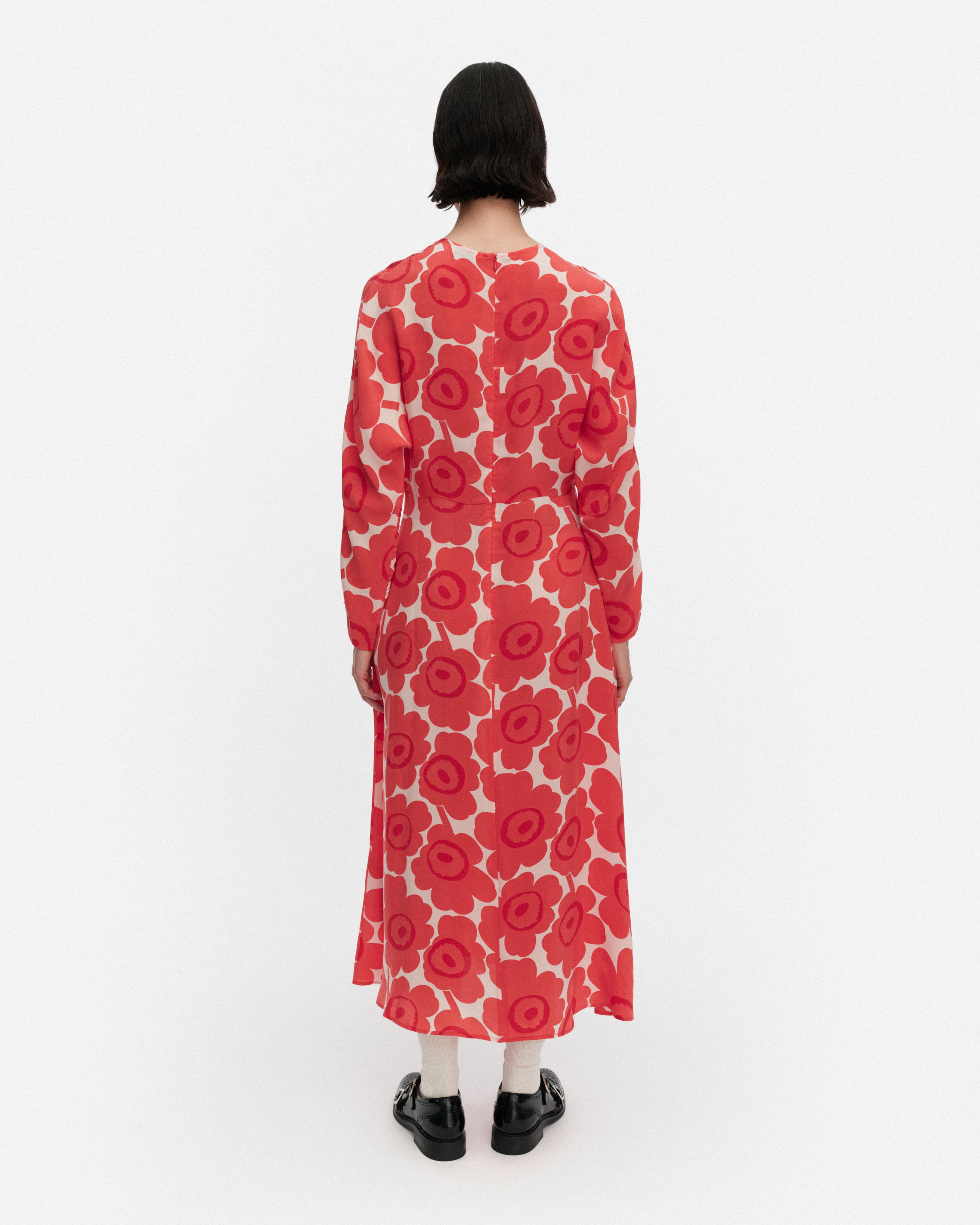 Rytmi Unikko, Dress, red, light pink,