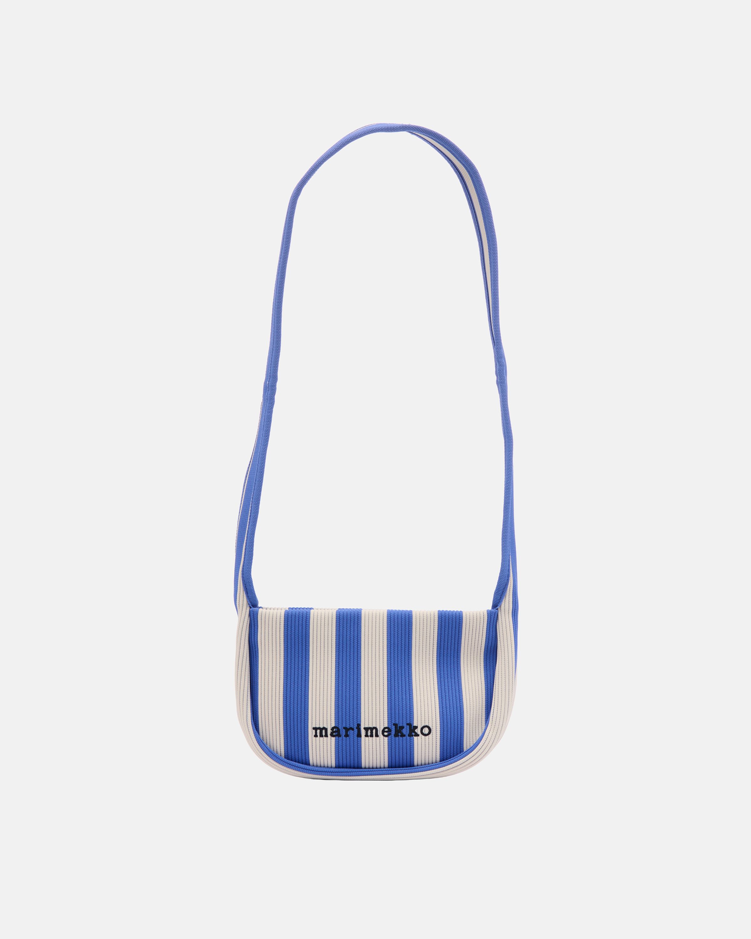 Knitted Crossbody Merirosvo Shoulder bag blue, off white | Marimekko
