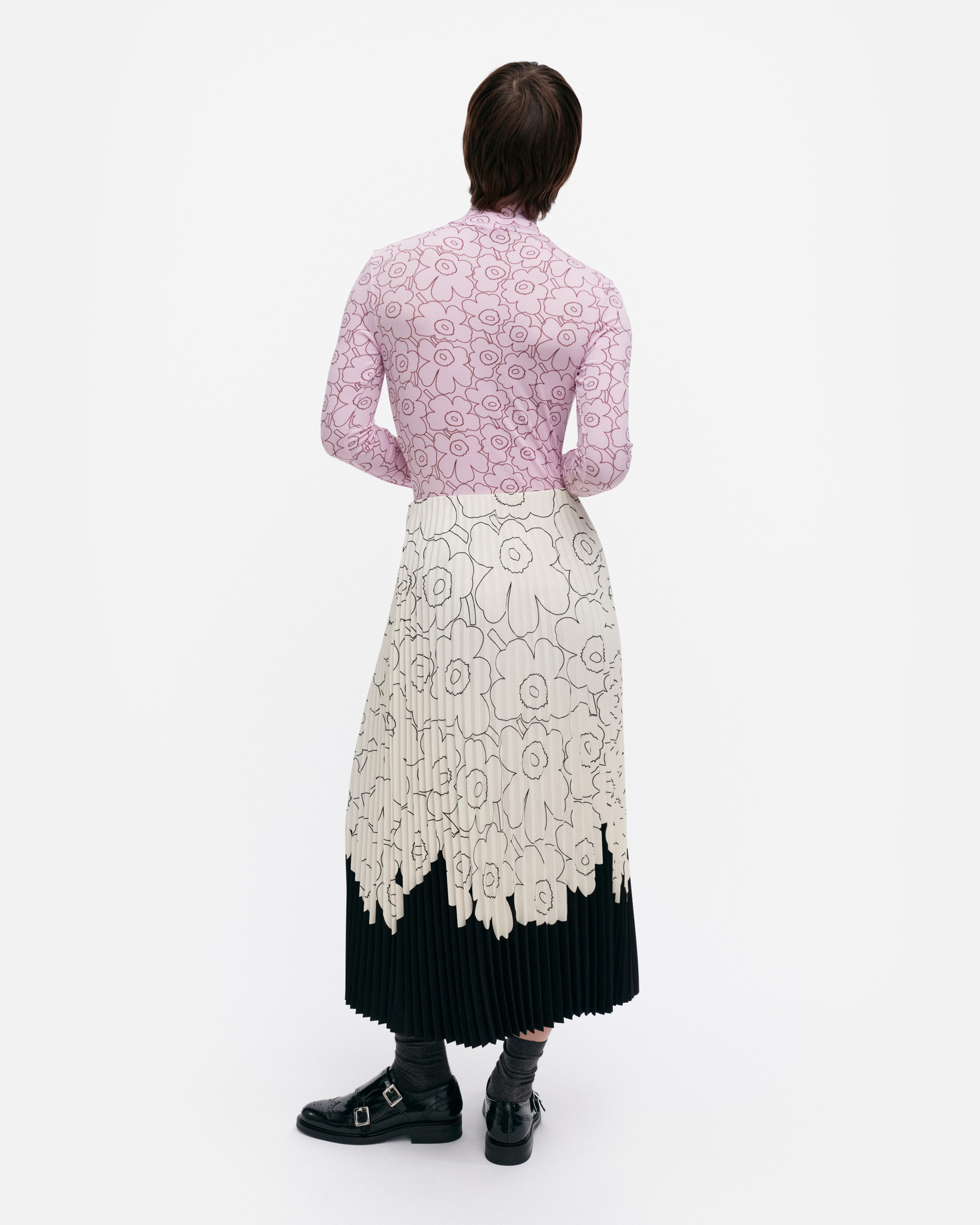 Solmia Piirto Unikko, Turtleneck shirt, light pink, wine red,