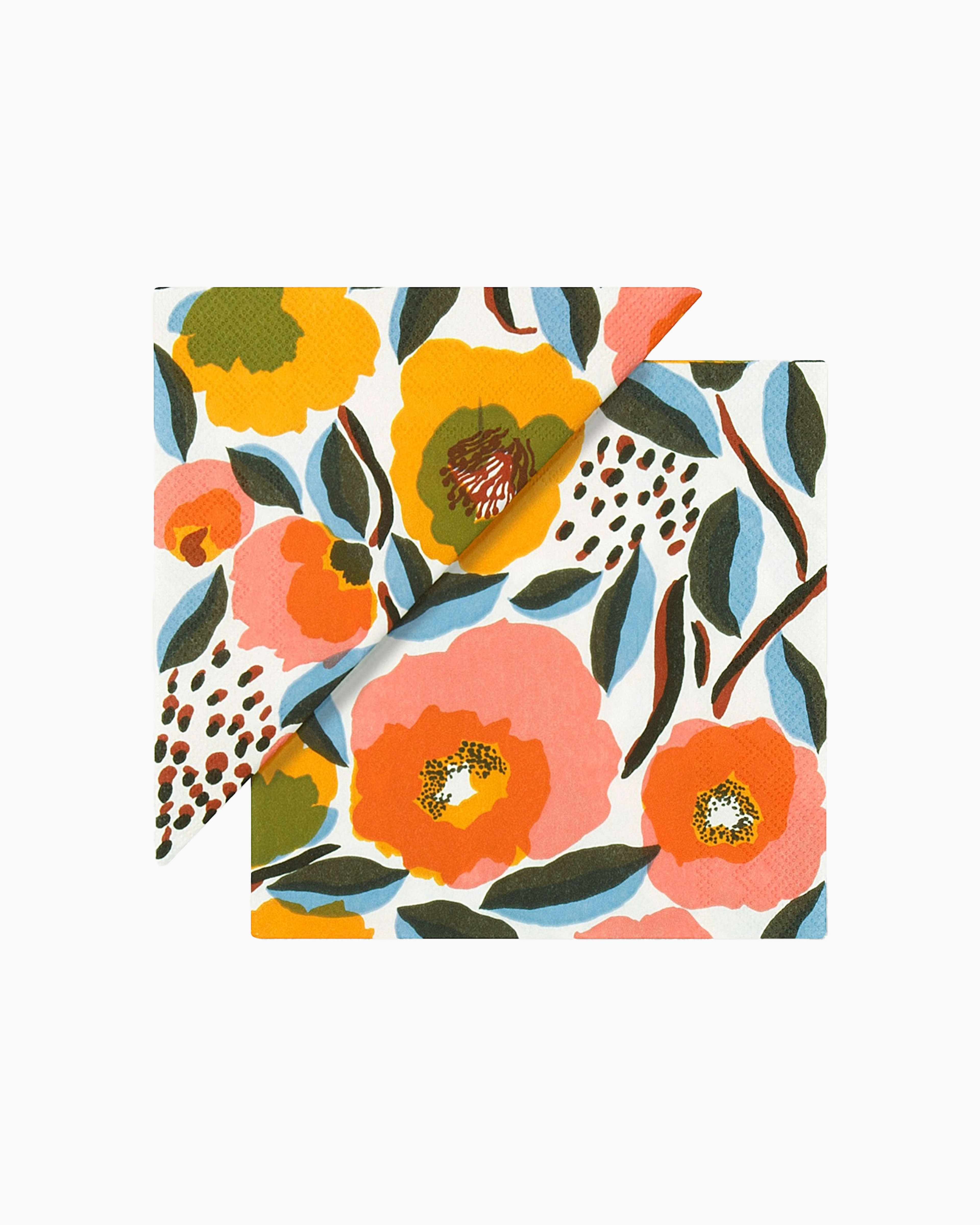 Rosarium, Paper napkin 33x33 cm, white, red, yellow, blue,
