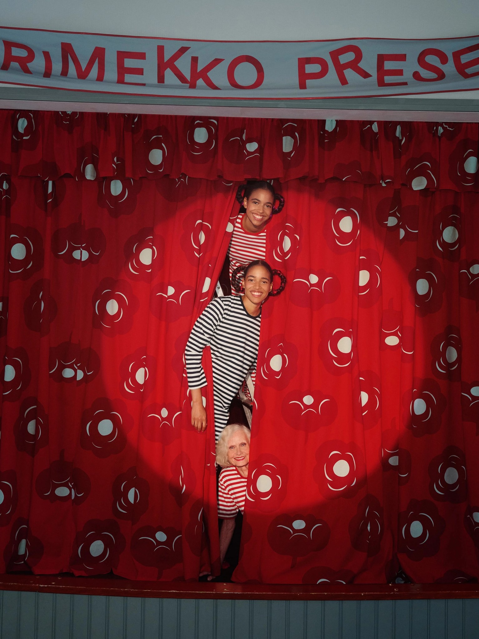 Models wearing Tasaraita dresses