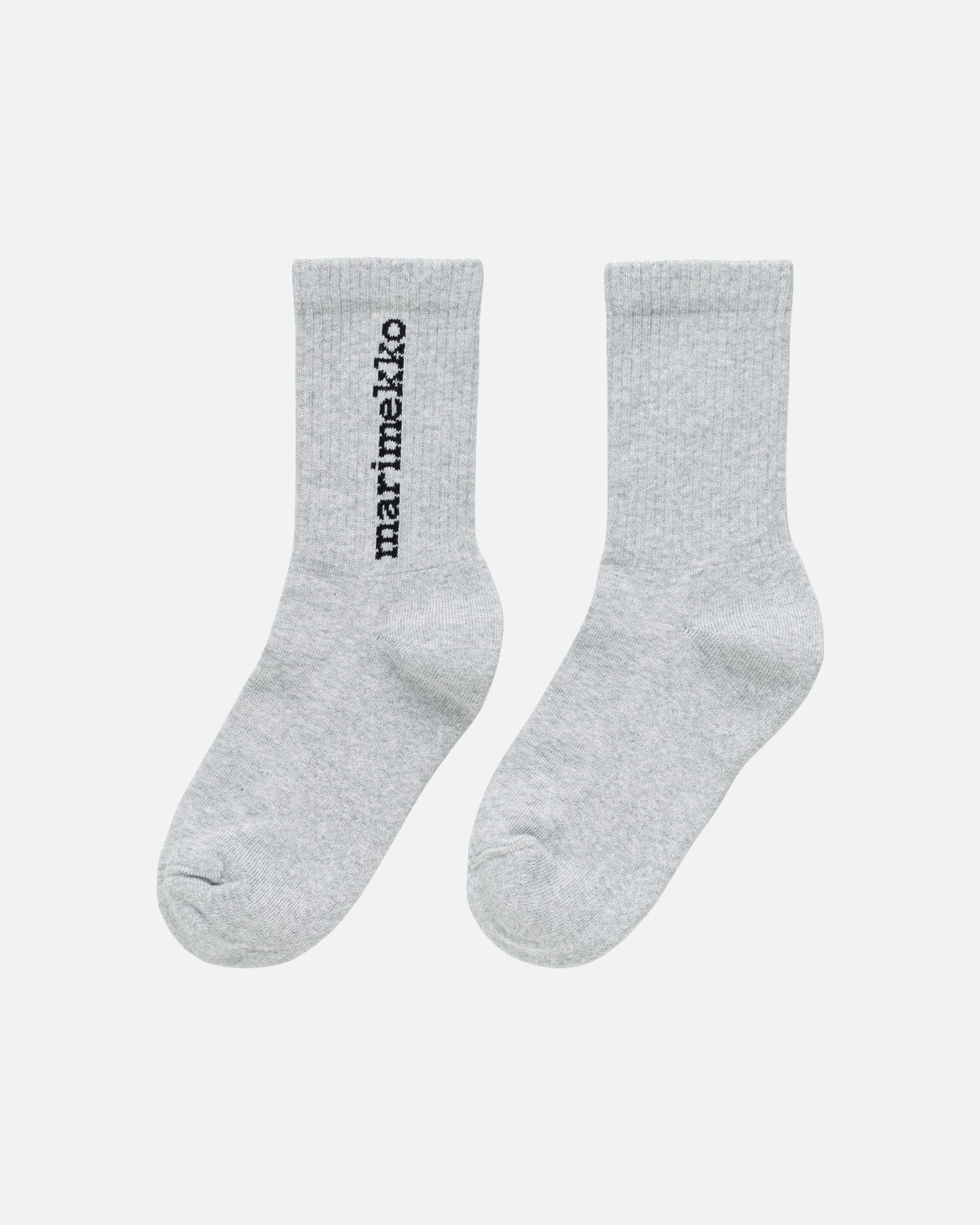 Puikea Logo, Socken „Kioski“, Hellgrau, Schwarz,