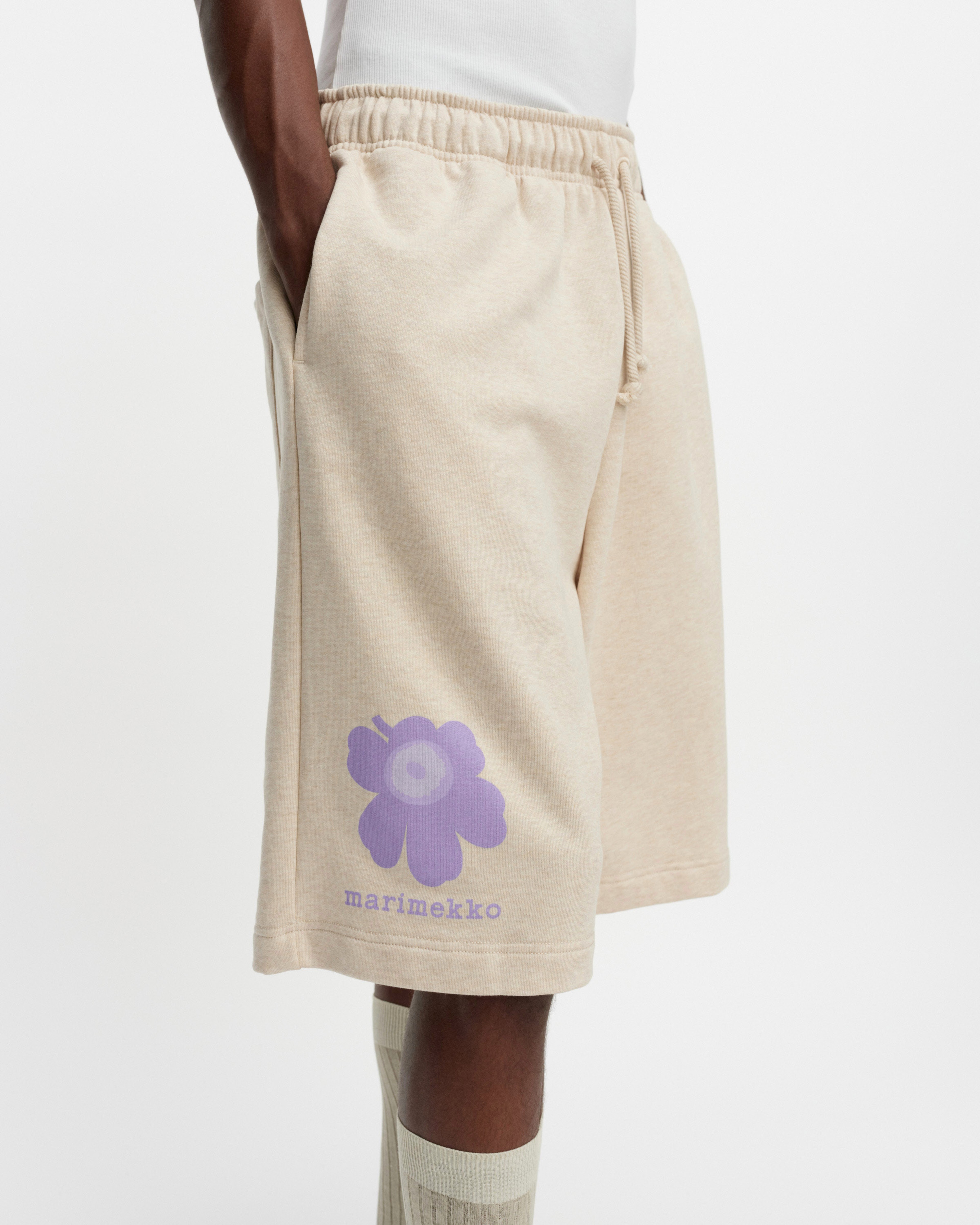 Sarana Unikko Placement, Kioski shorts, beige melange, lilac,