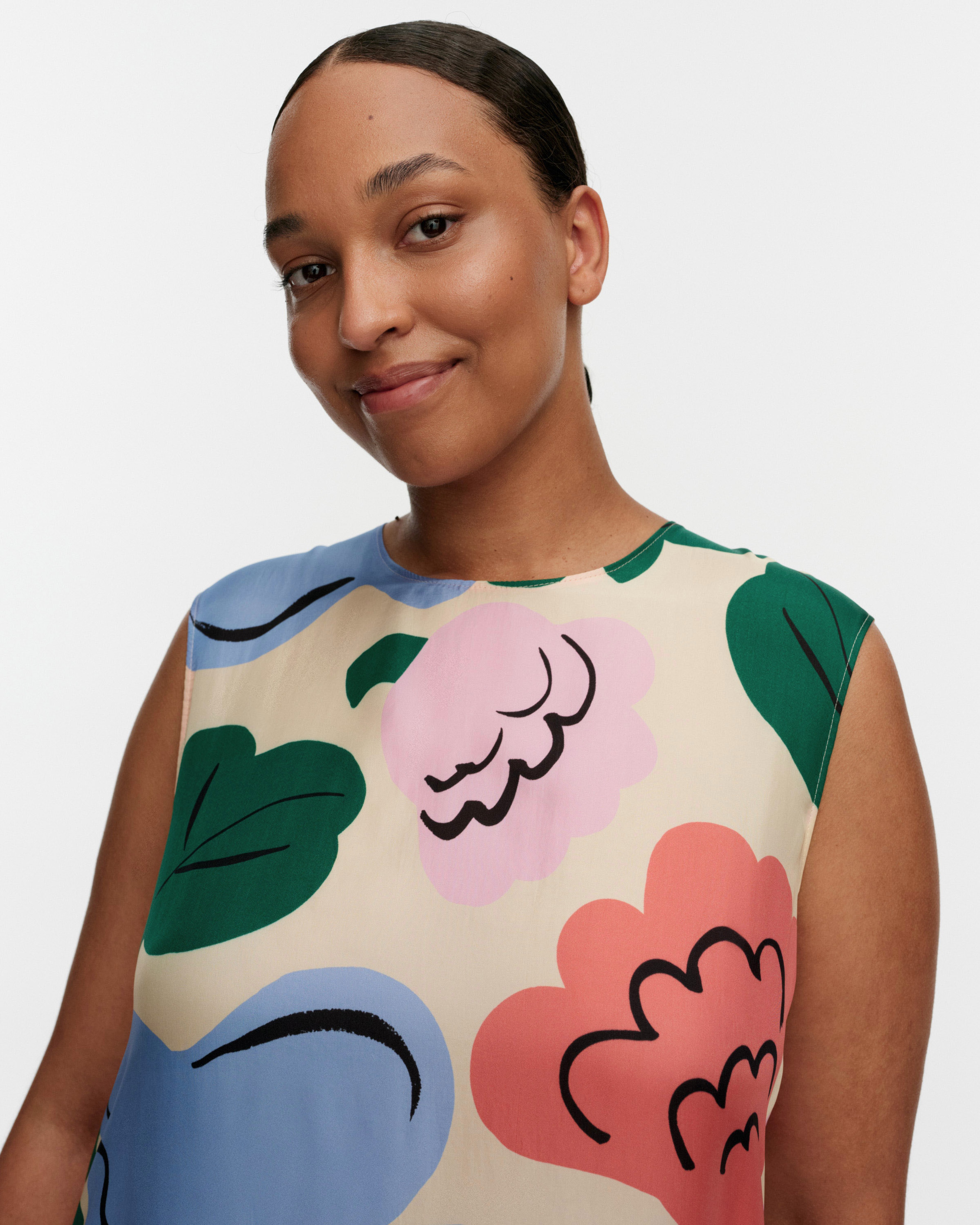 Migot Kukasta Kukkaan, Dress, blue, orange, light pink,