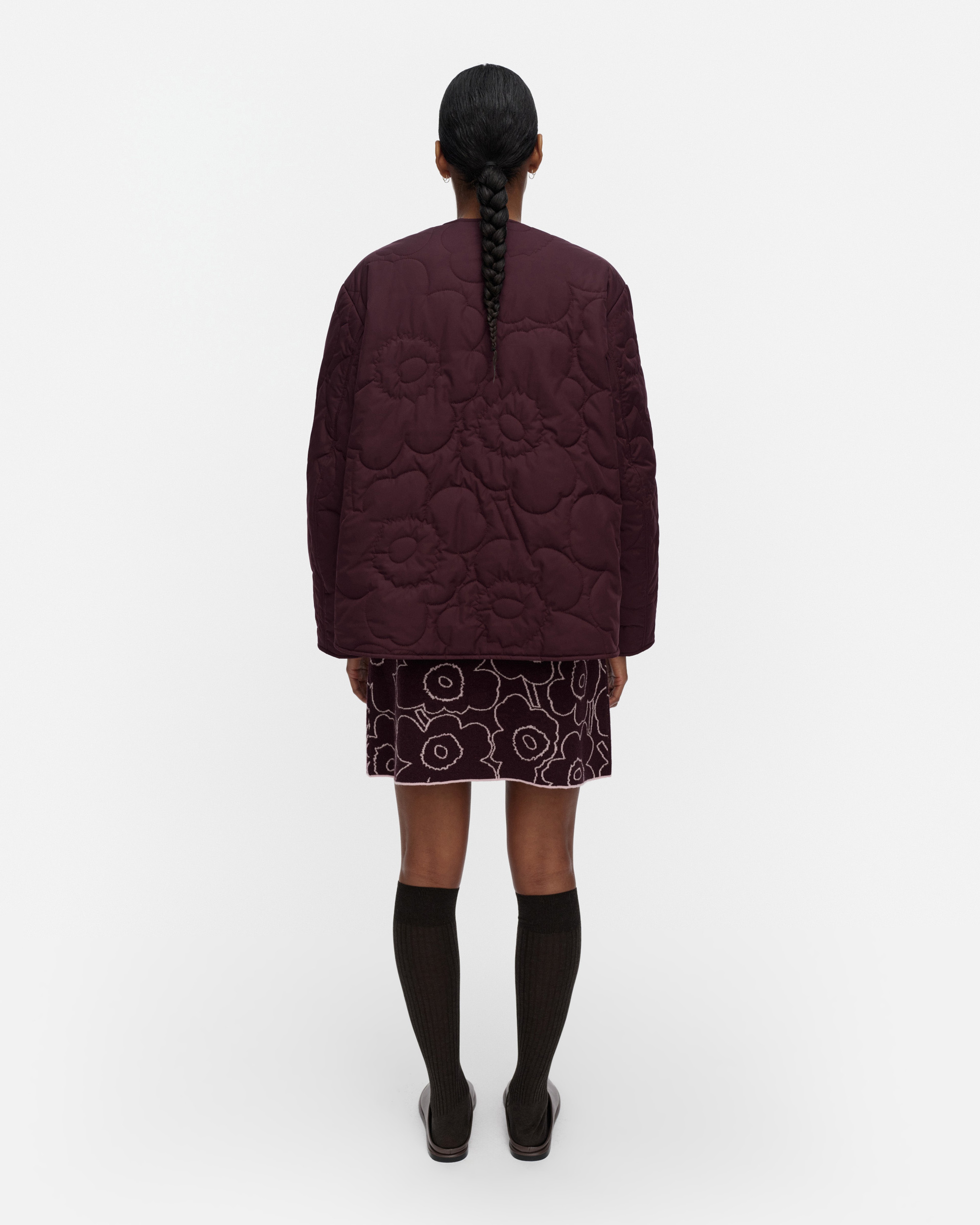 Kapseli Piirto Unikko, Lightweight padded coat, wine red, wine red,