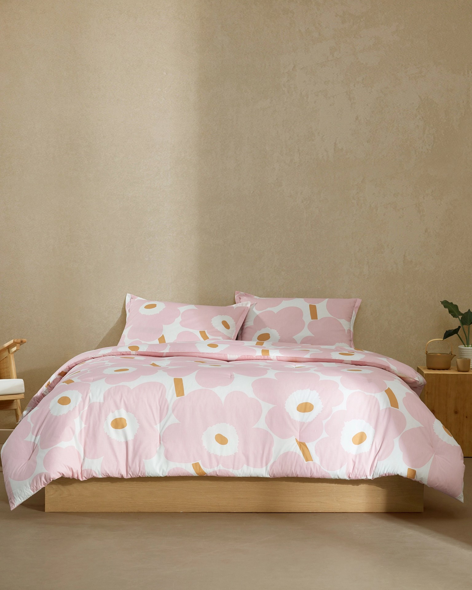Unikko F/Q, Duvet cover set, white, lt.pink, beige,