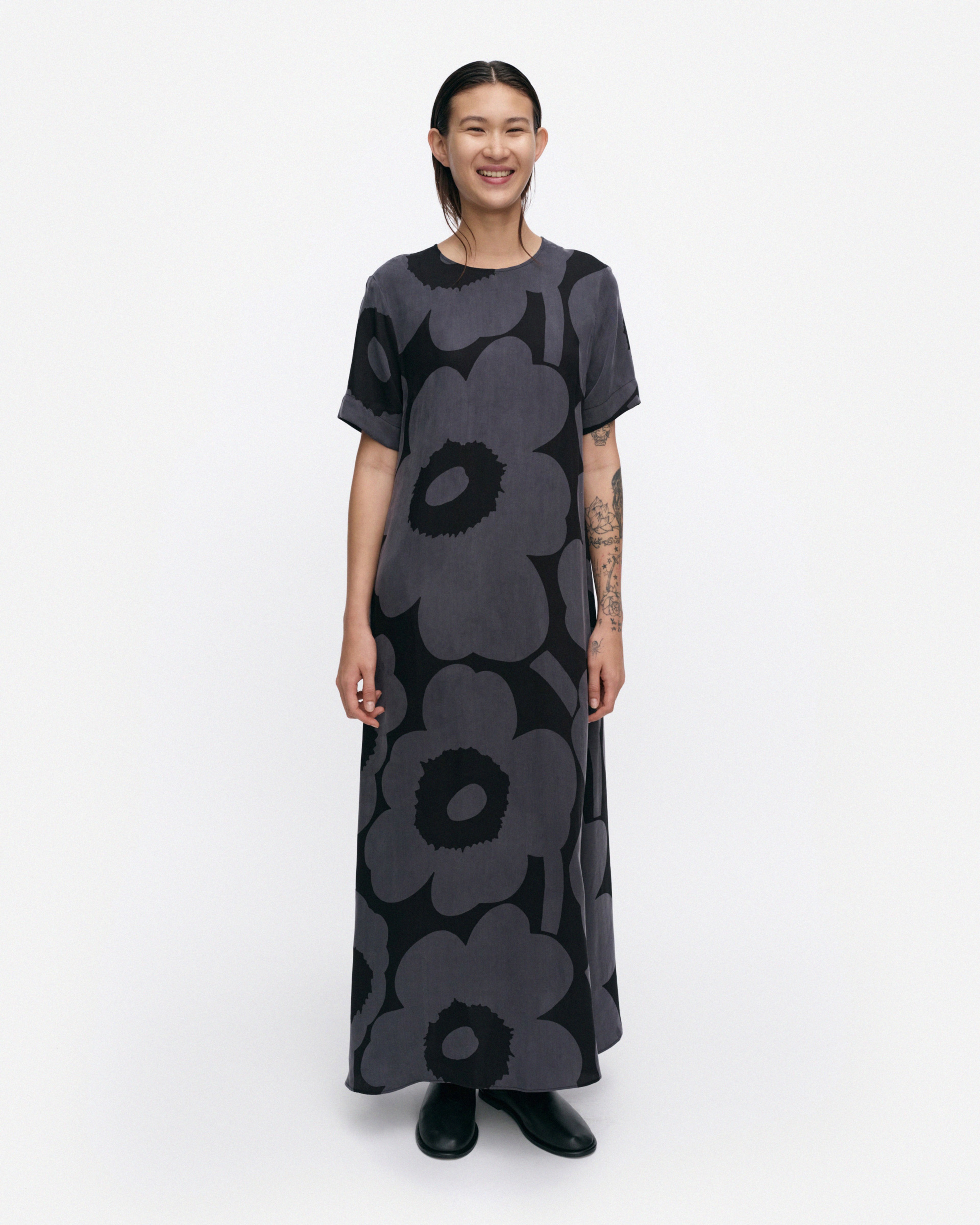 Taipale Unikko, Dress, bluish grey, black,