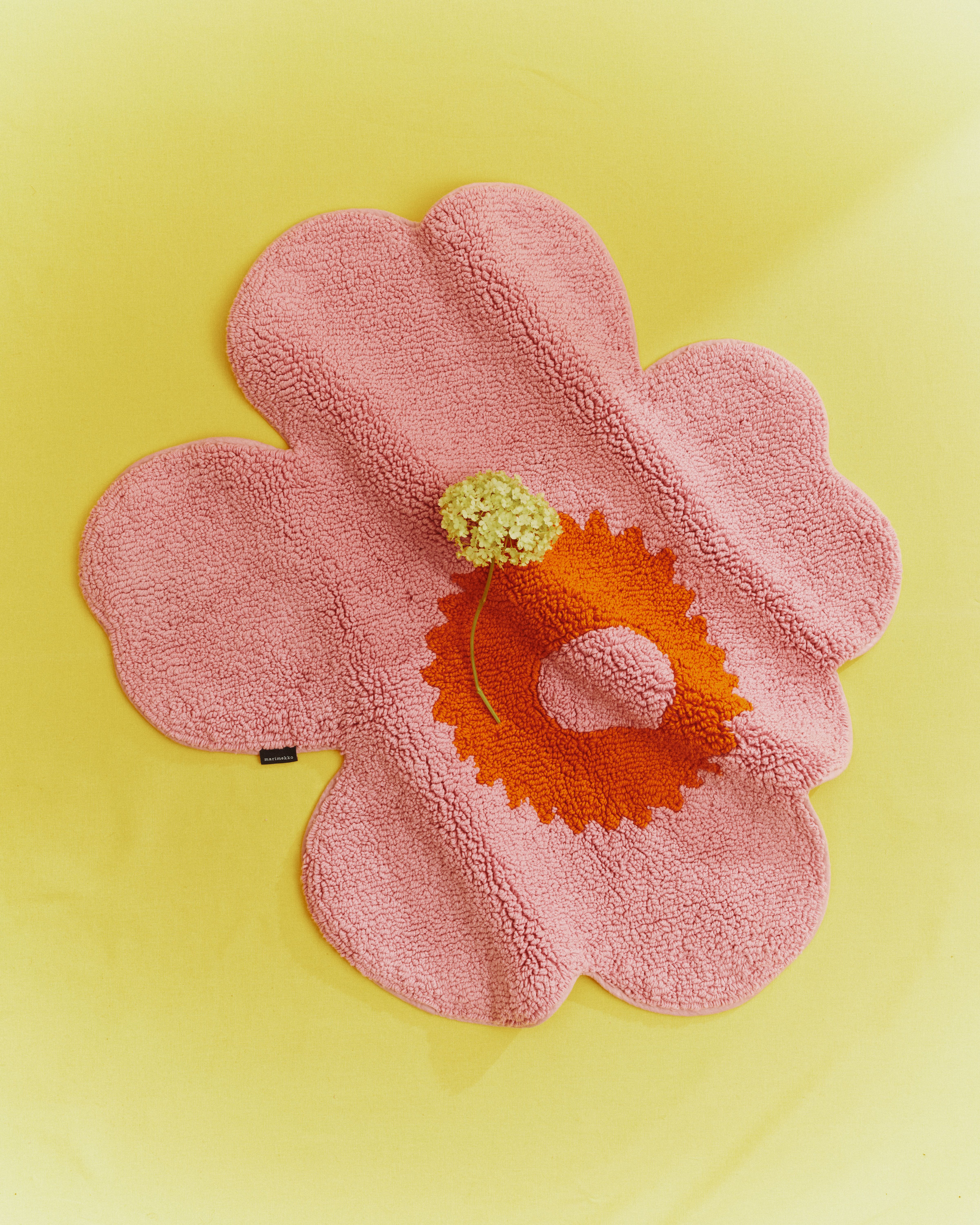 marimekko 花形バスマット ピンク Unikko Bath mat | Marimekko