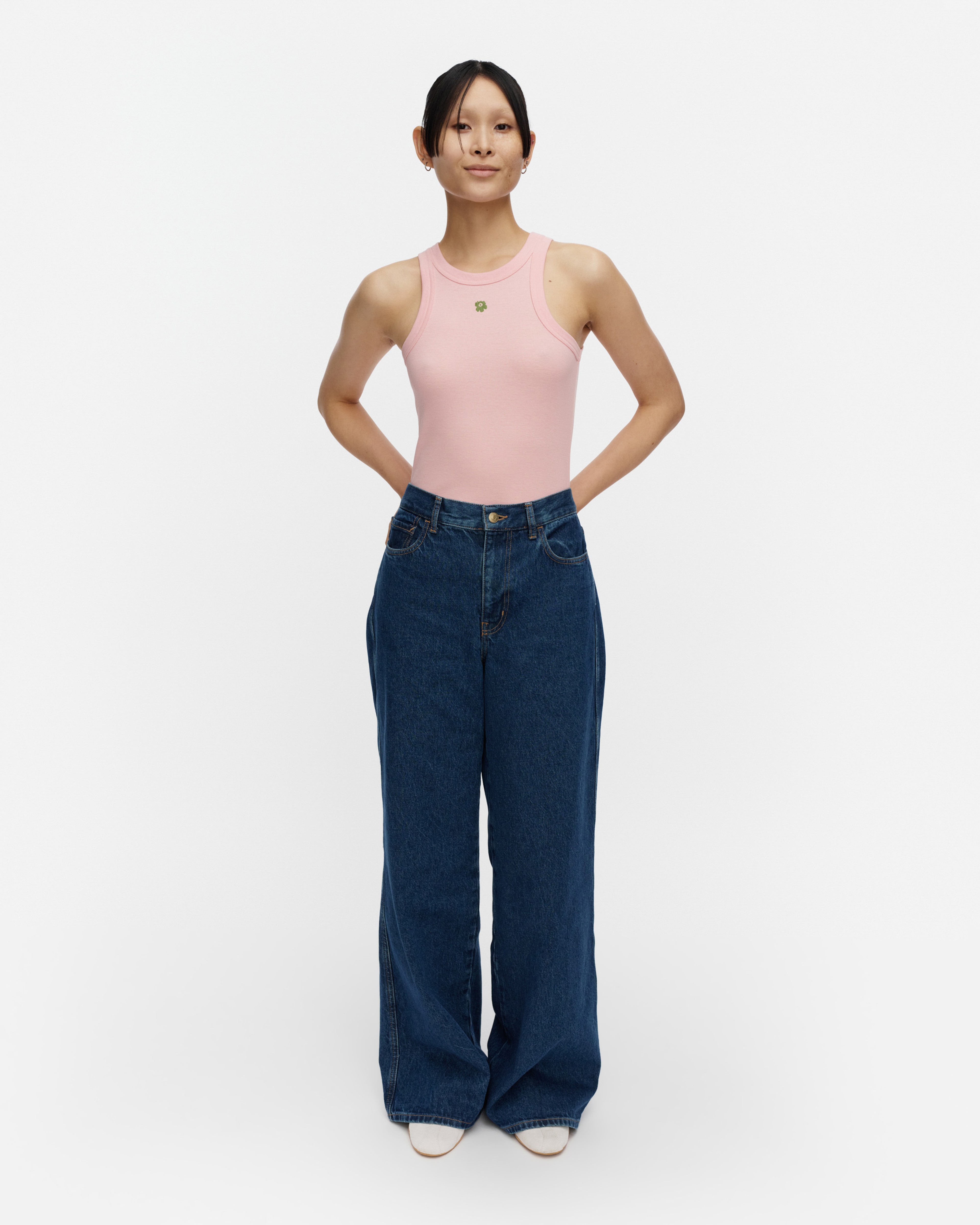 Kupla Unikko Placement, Kioski rib top, light pink, green,