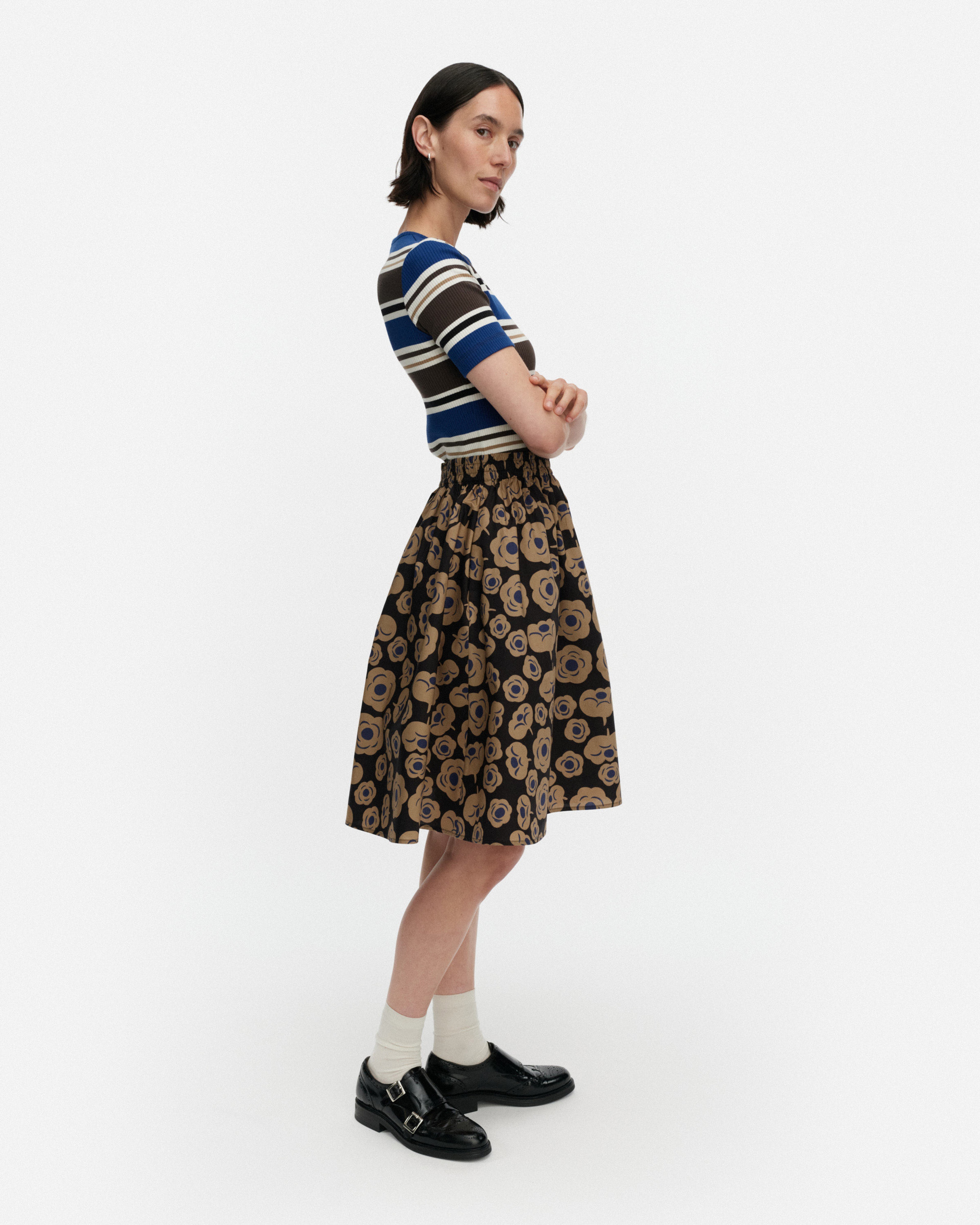 Poiminnot Tumma, Jupe, noir, beige, bleu,