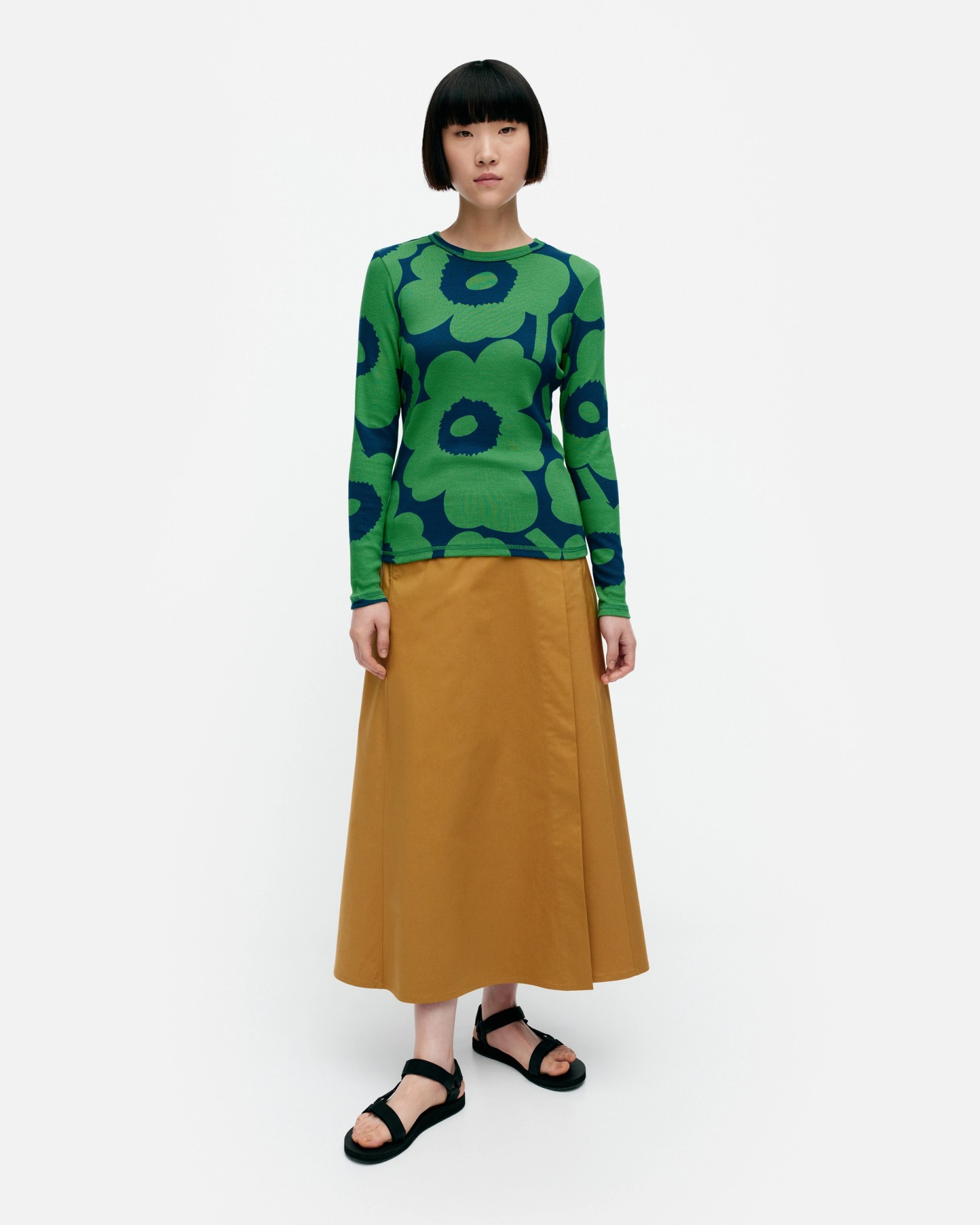 Tulva Unikko, Rib top, green, blue,