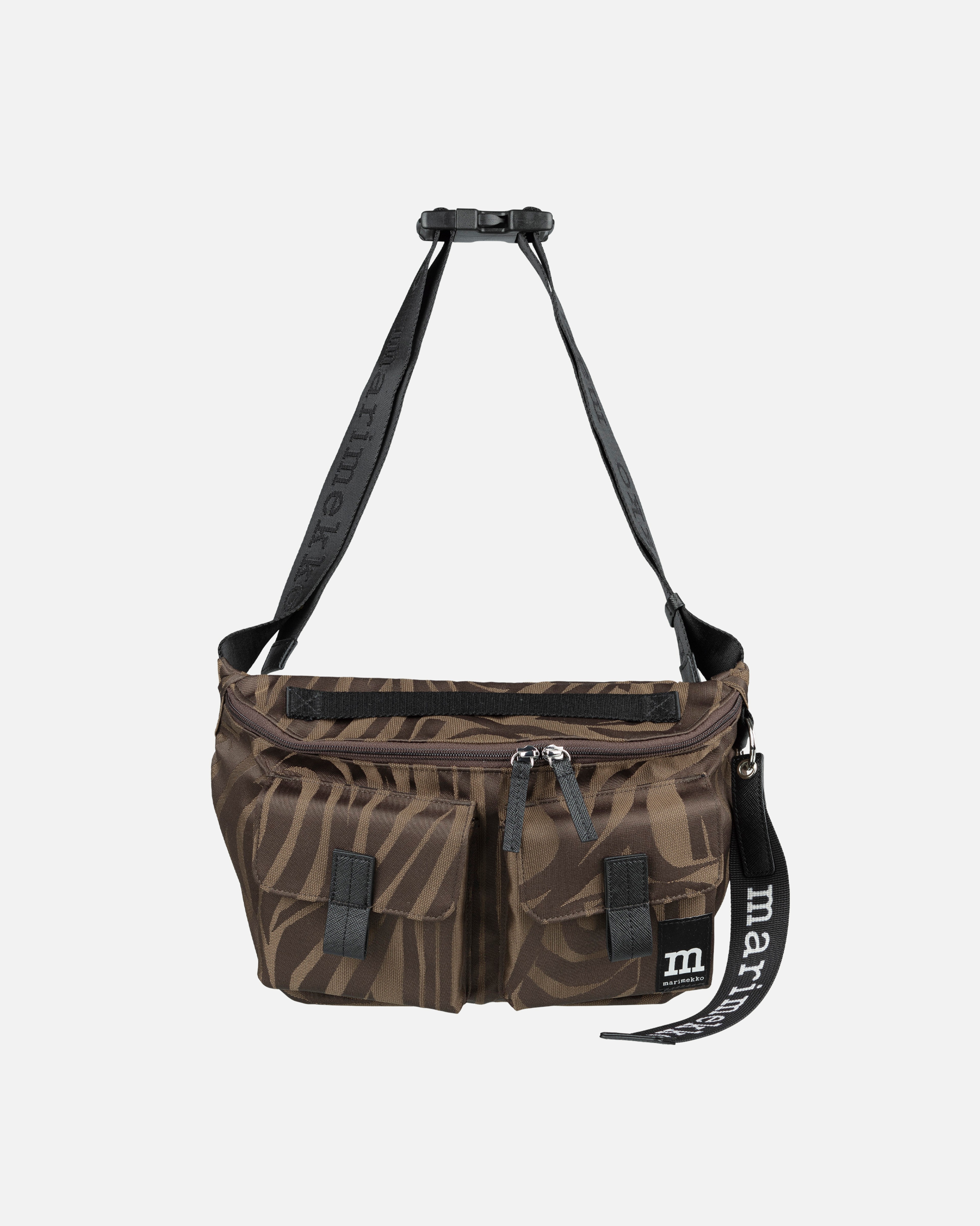 Sling Bag M Jokuraita, Sac porté épaule, marron, marron foncé,
