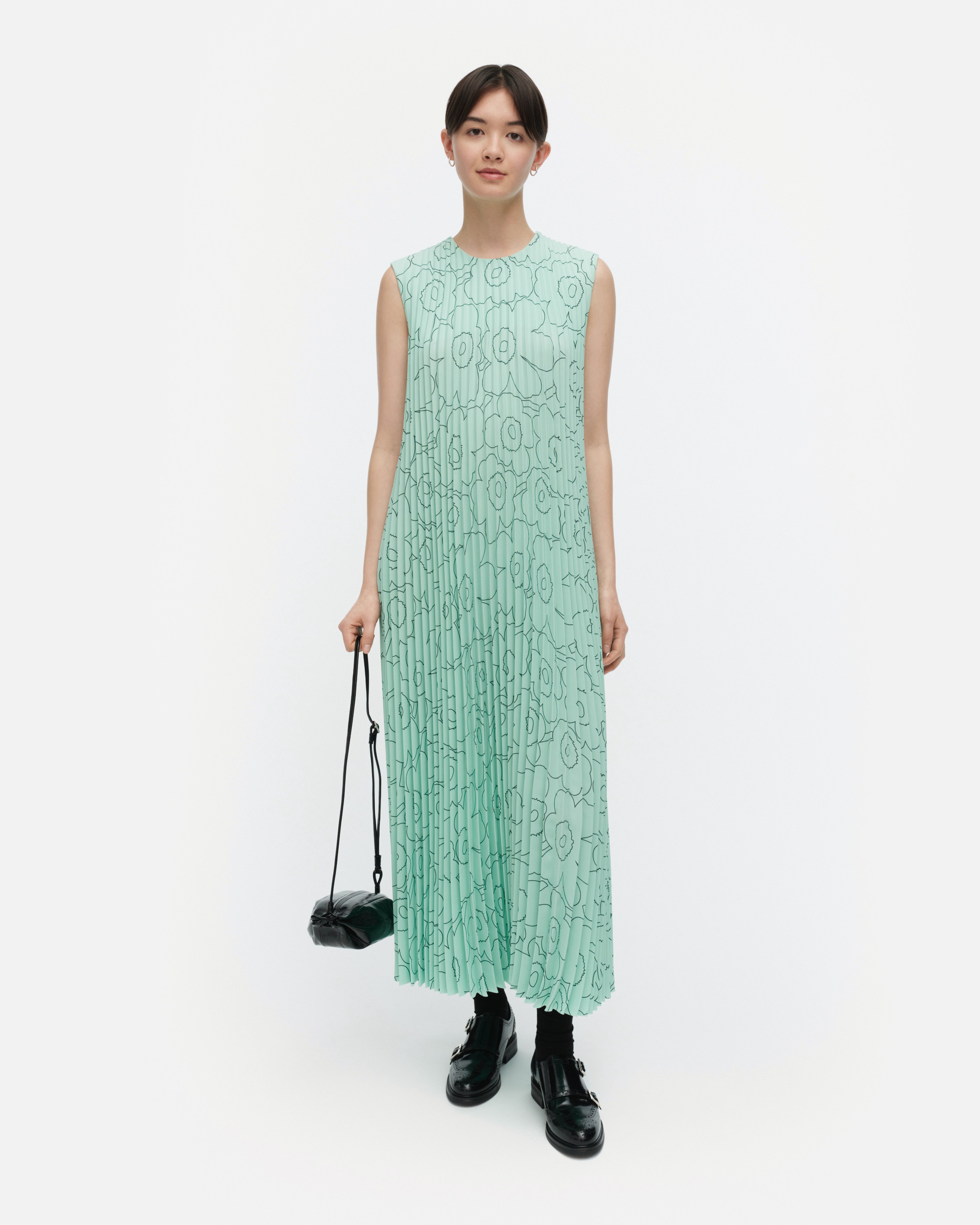 Juhlia Piirto Unikko, Dress, light turquoise, dark green,