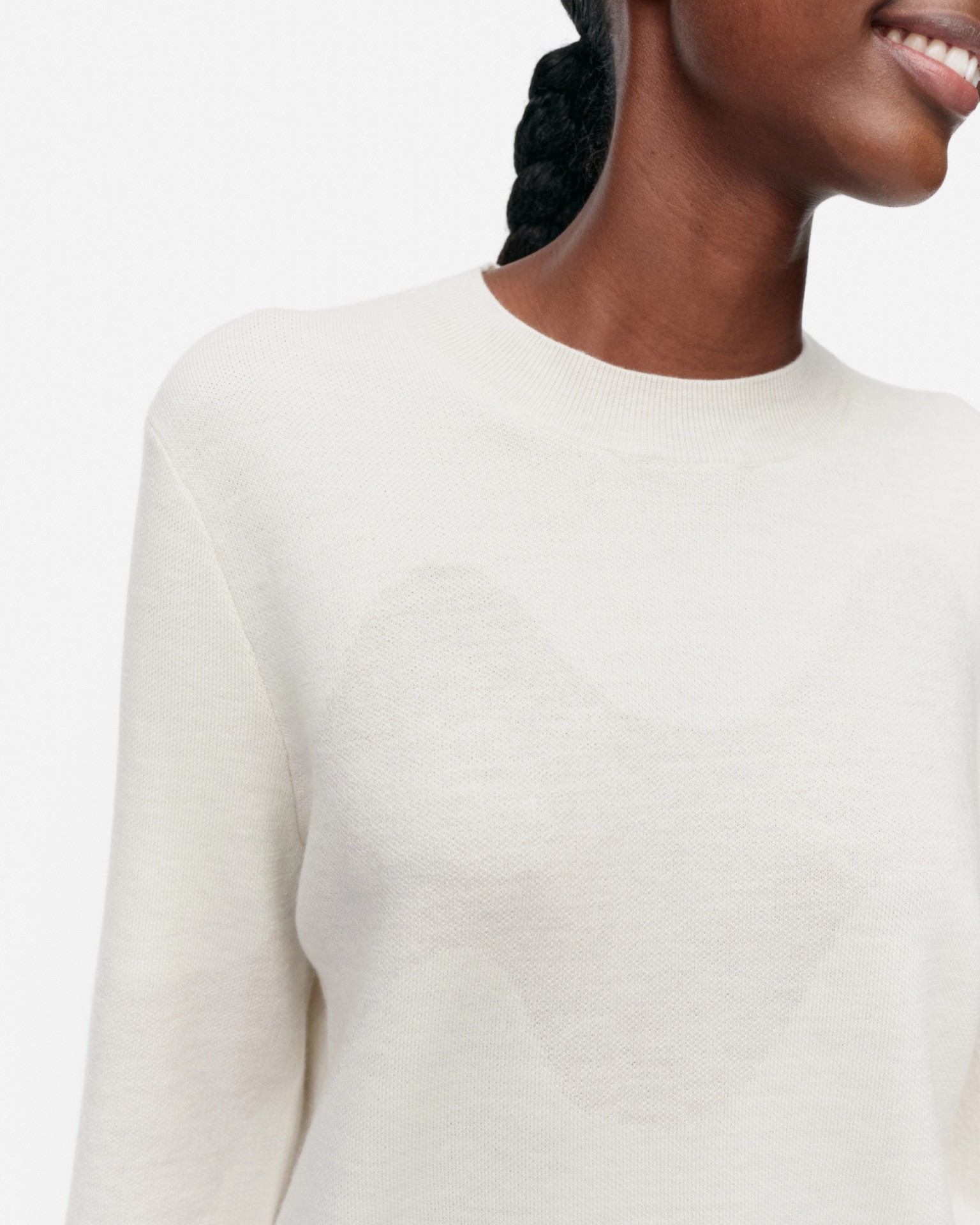 Koolaus Lokki, Knitted wool sweater, off-white, light grey,