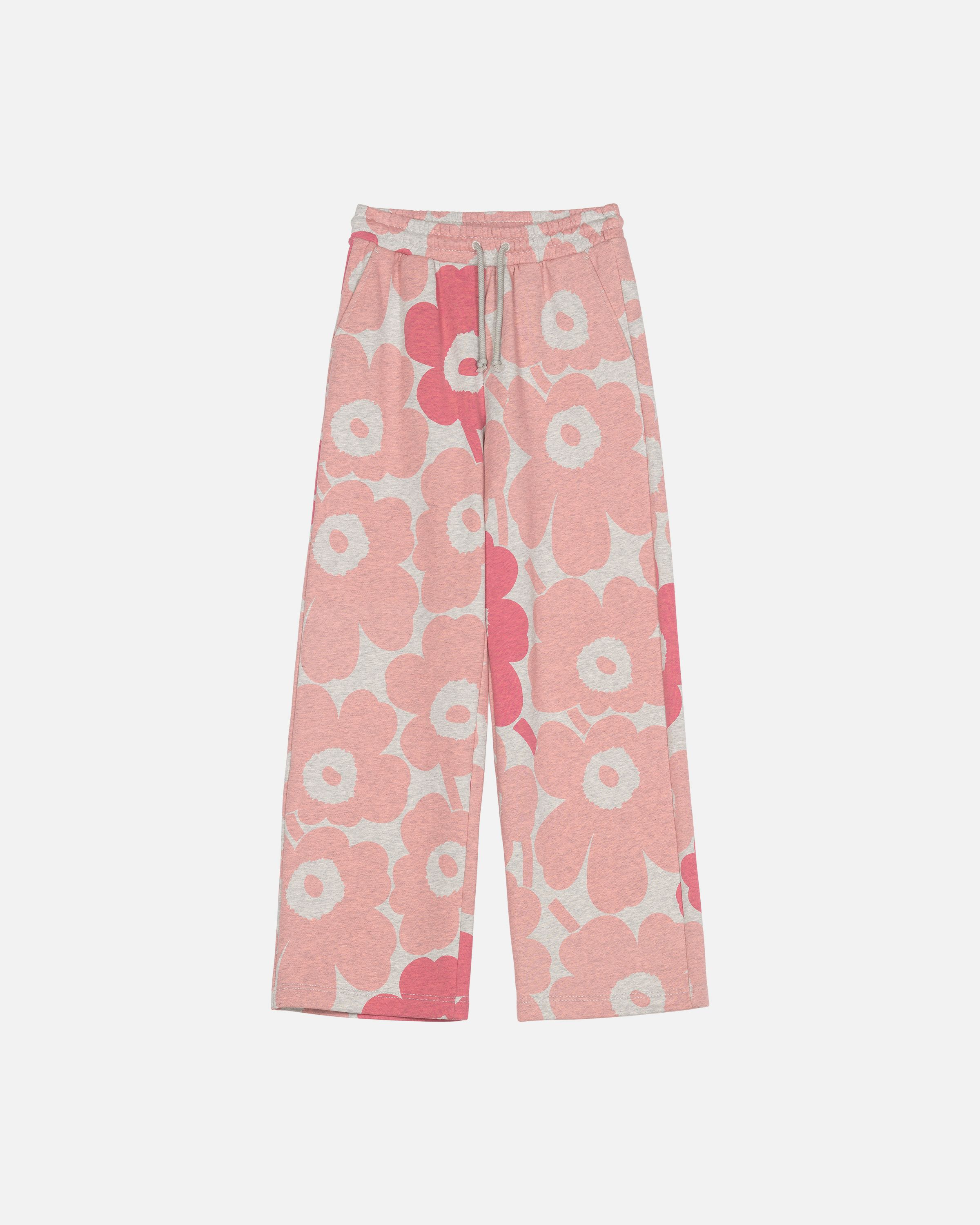 Varret Pieni Unikko Kioski sweatpants grey melange, light pink