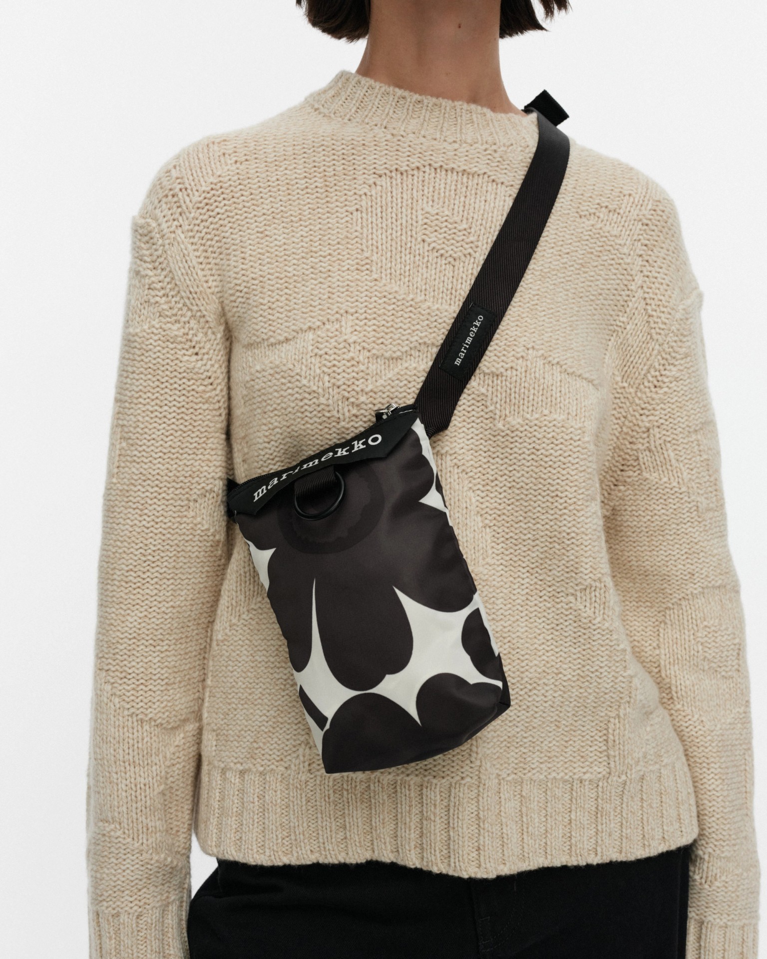 Neat Phone Pocket Unikko, Shoulder bag, dark grey, off-white,