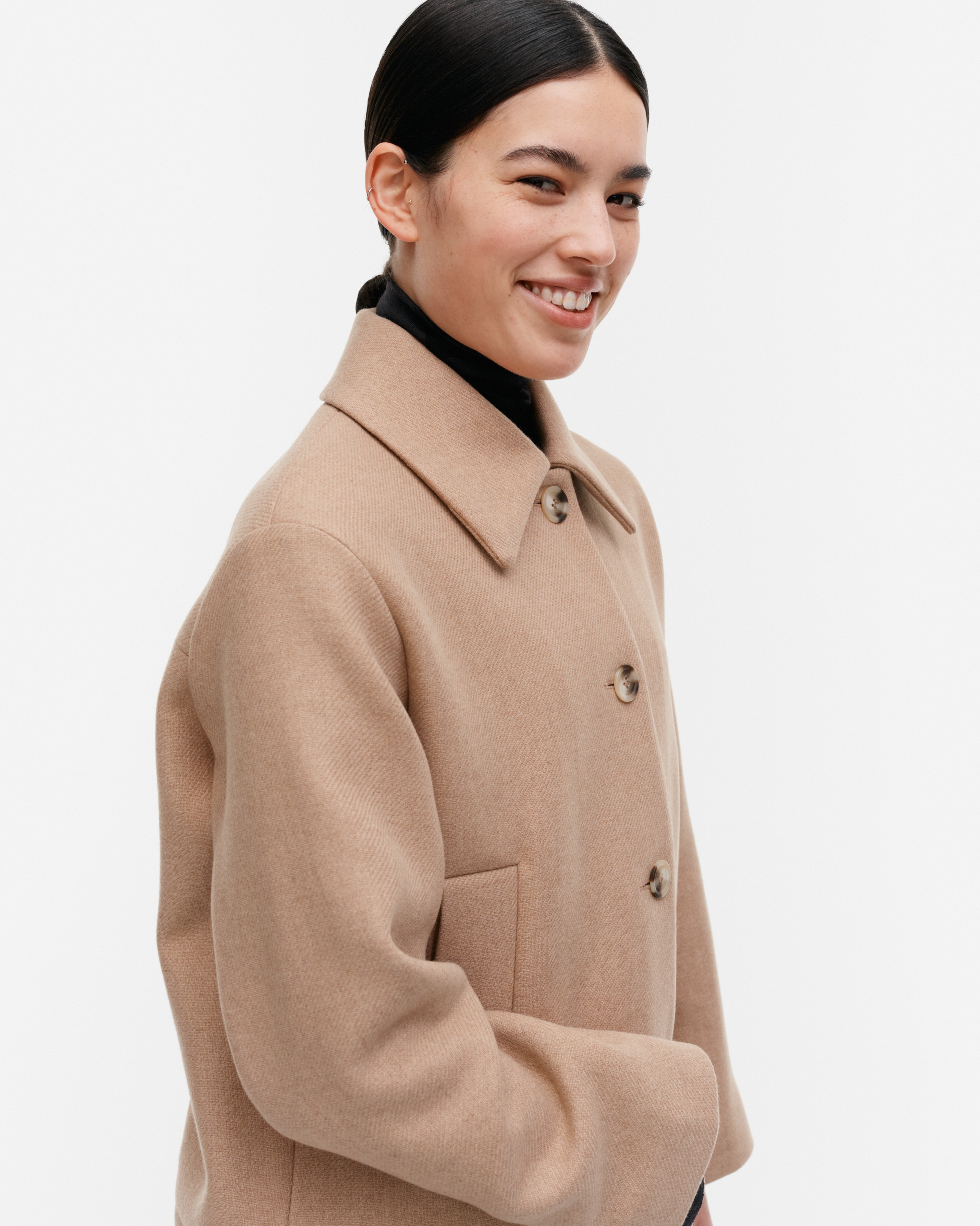 Askelma Solid, Wool coat, brown,