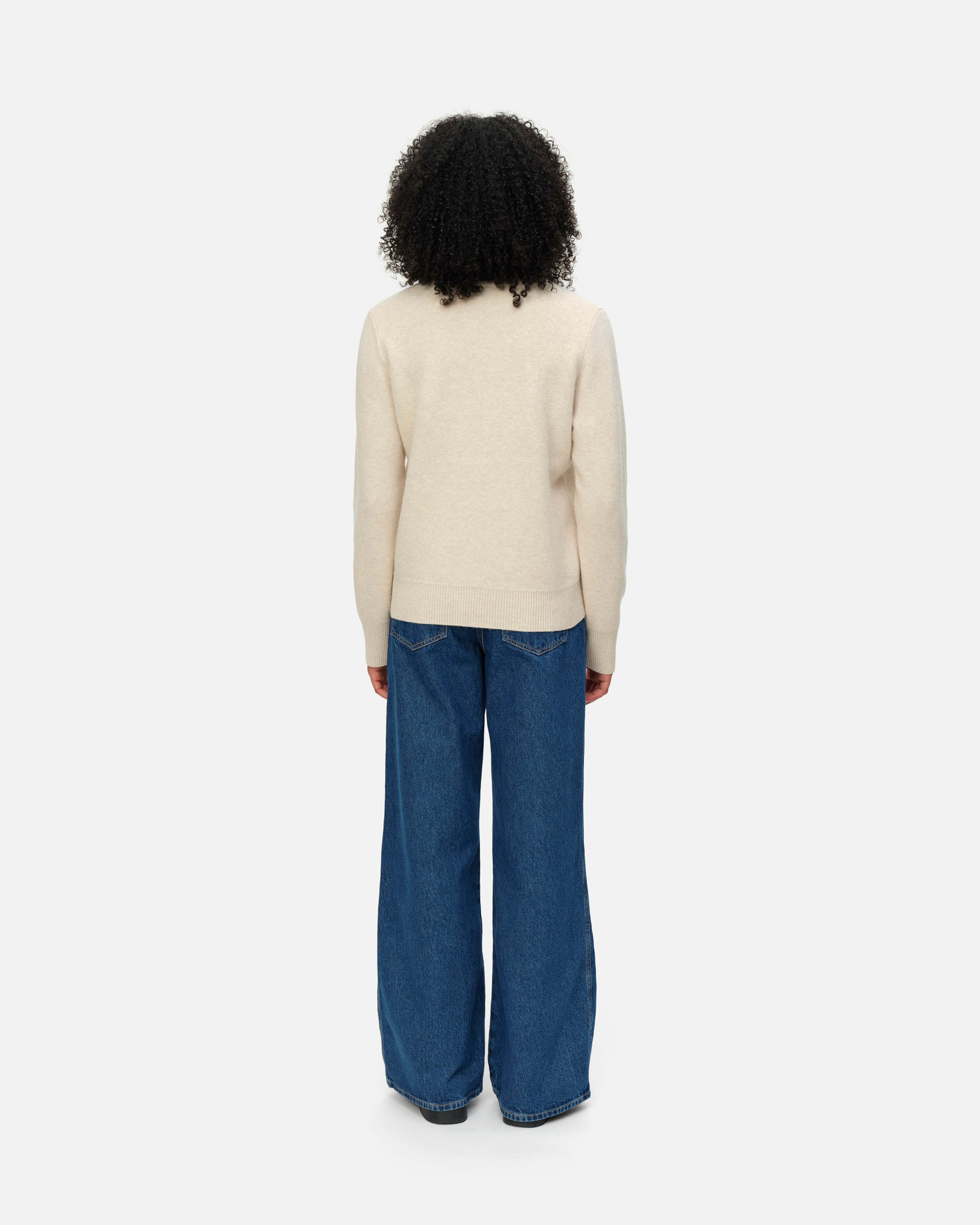 Lämpö Solid, Wool pullover, light beige,