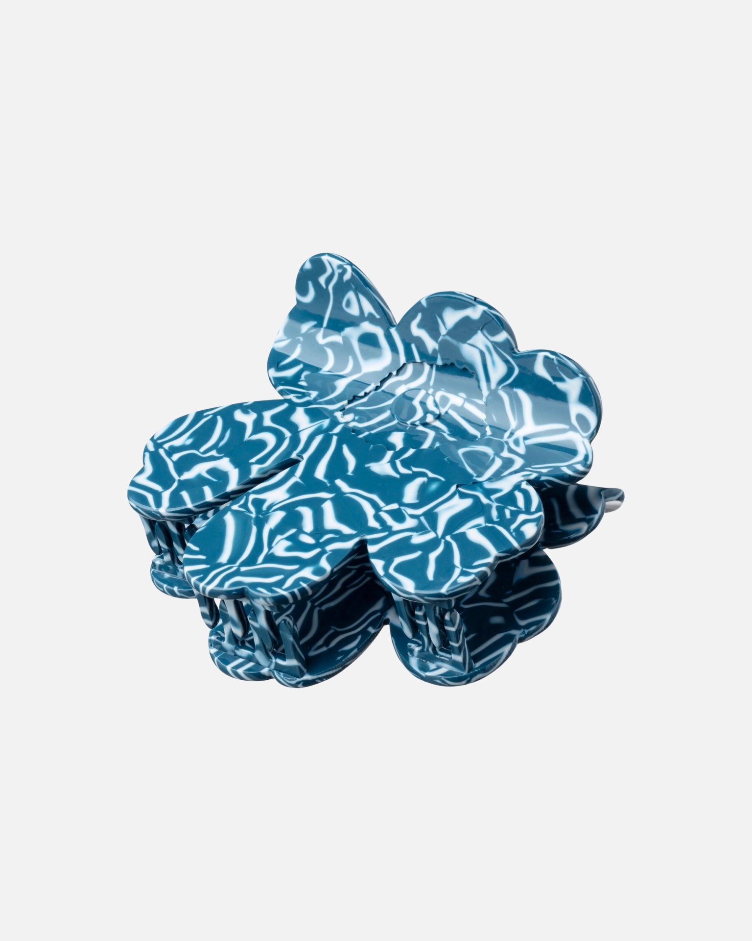 Unikko Hair Clip Large, blue white,