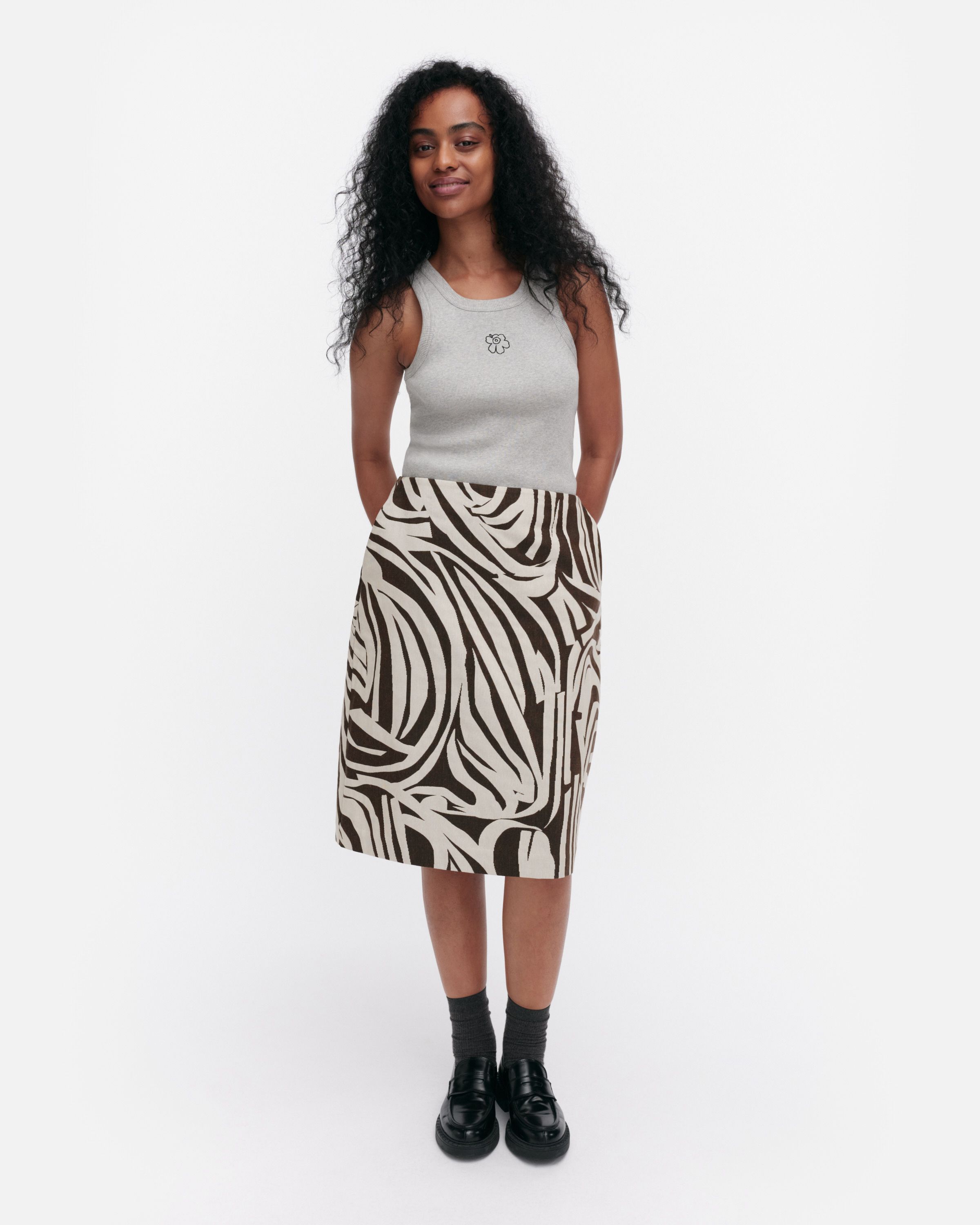Valaa Jokuraita Skirt | Marimekko