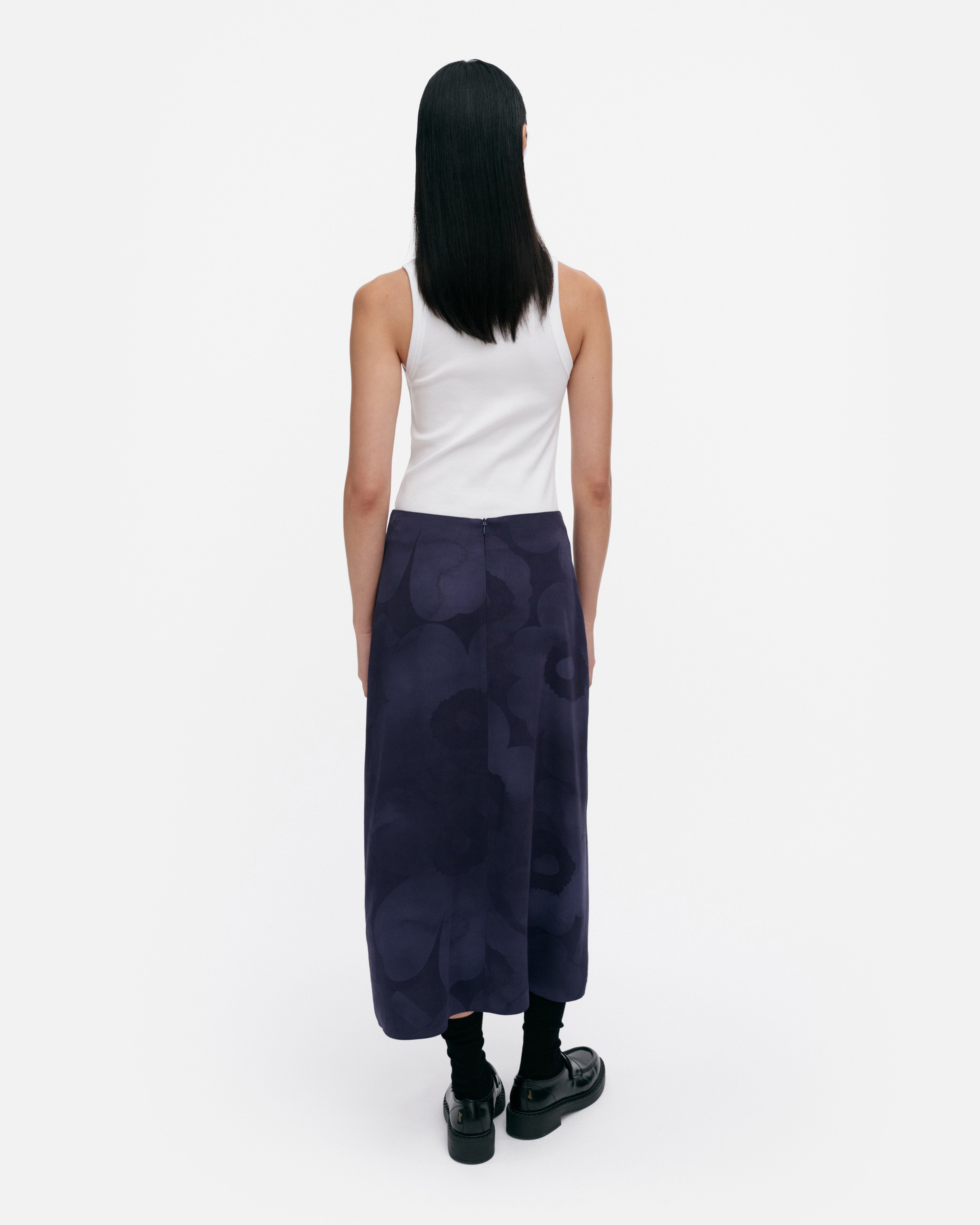 Korkeat Akvarelli Unikko, Skirt, dark blue, blue,