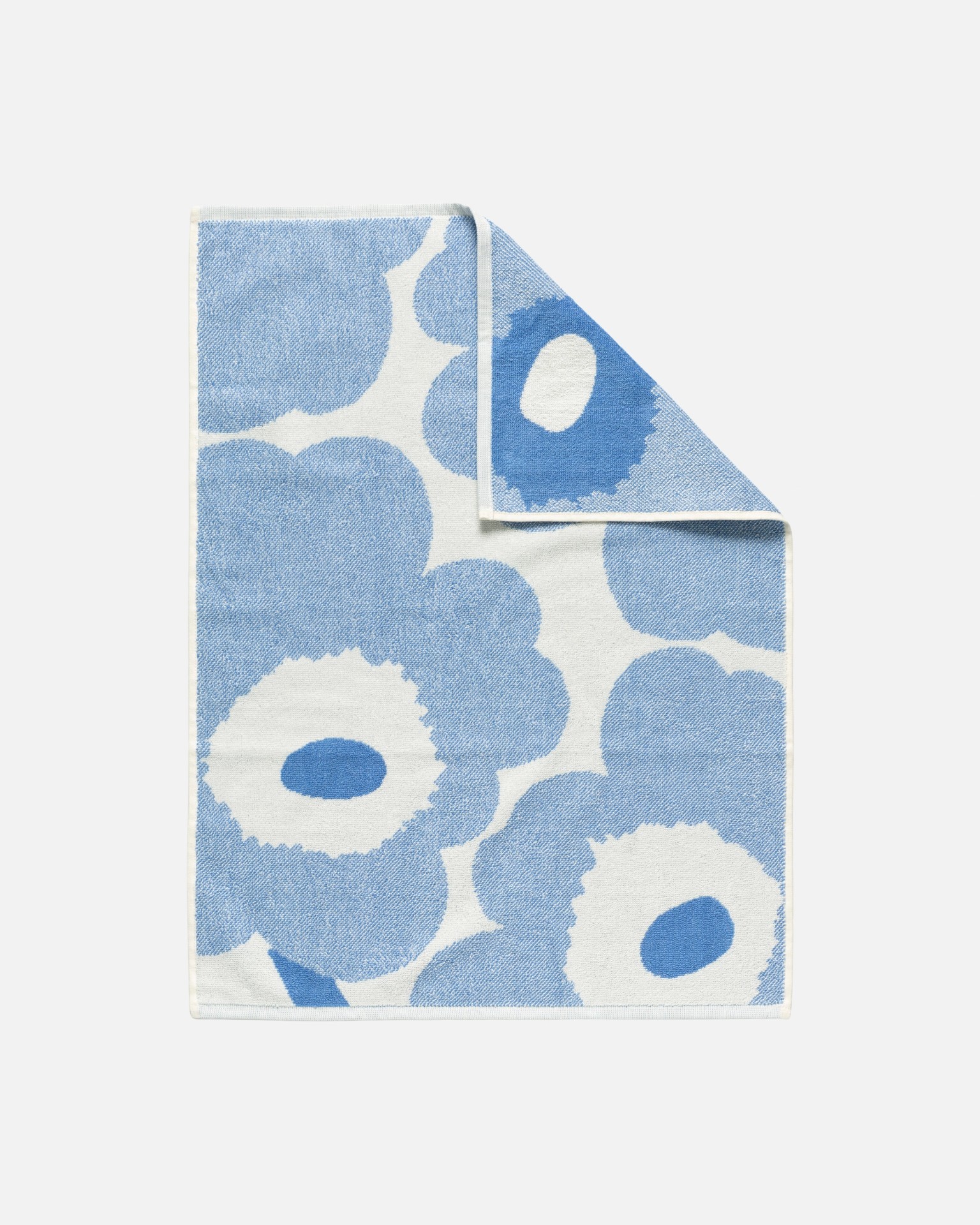 Unikko, Hand towel, cream,sky blue,