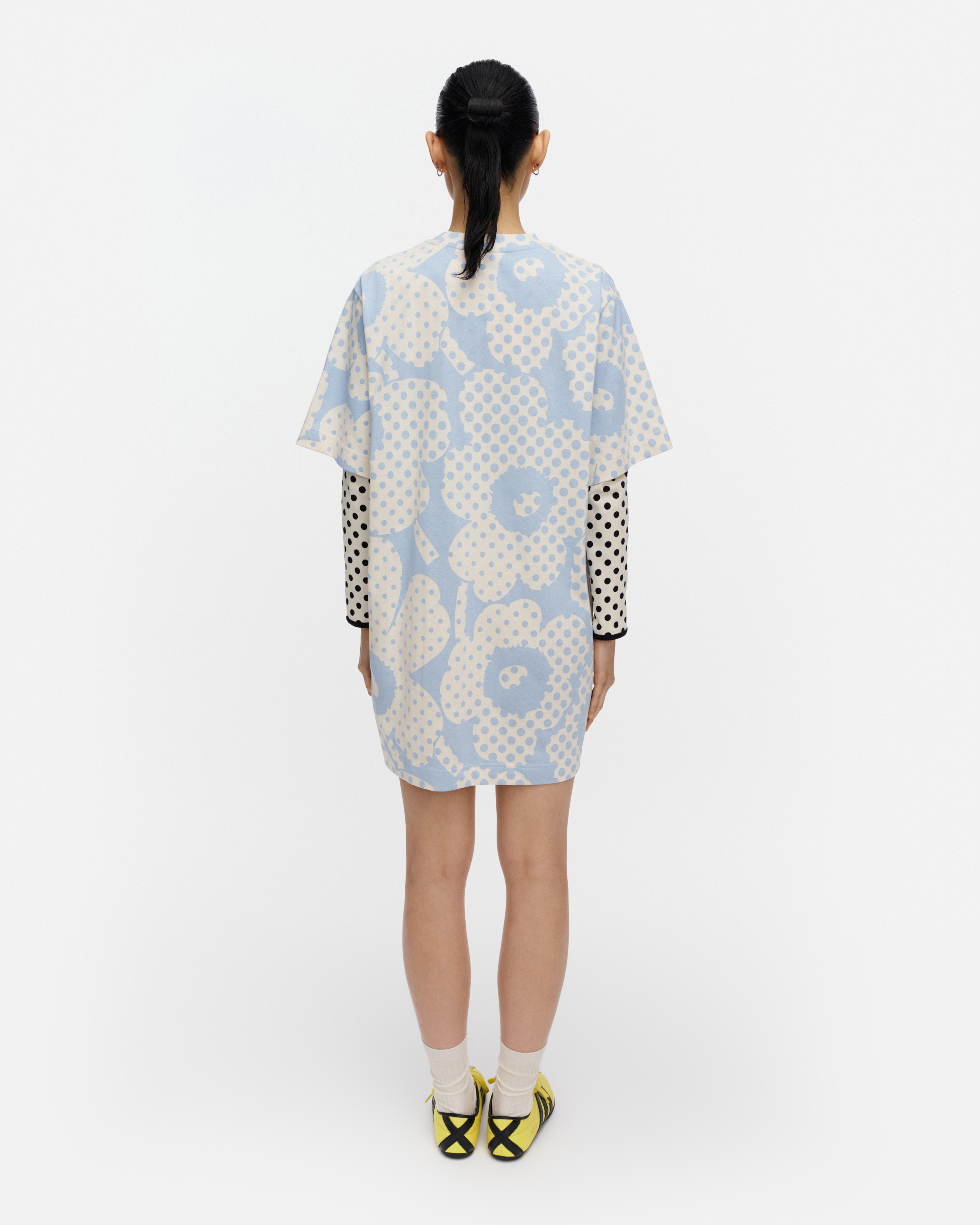 Rastit Unikko, Dress, light blue, off white,