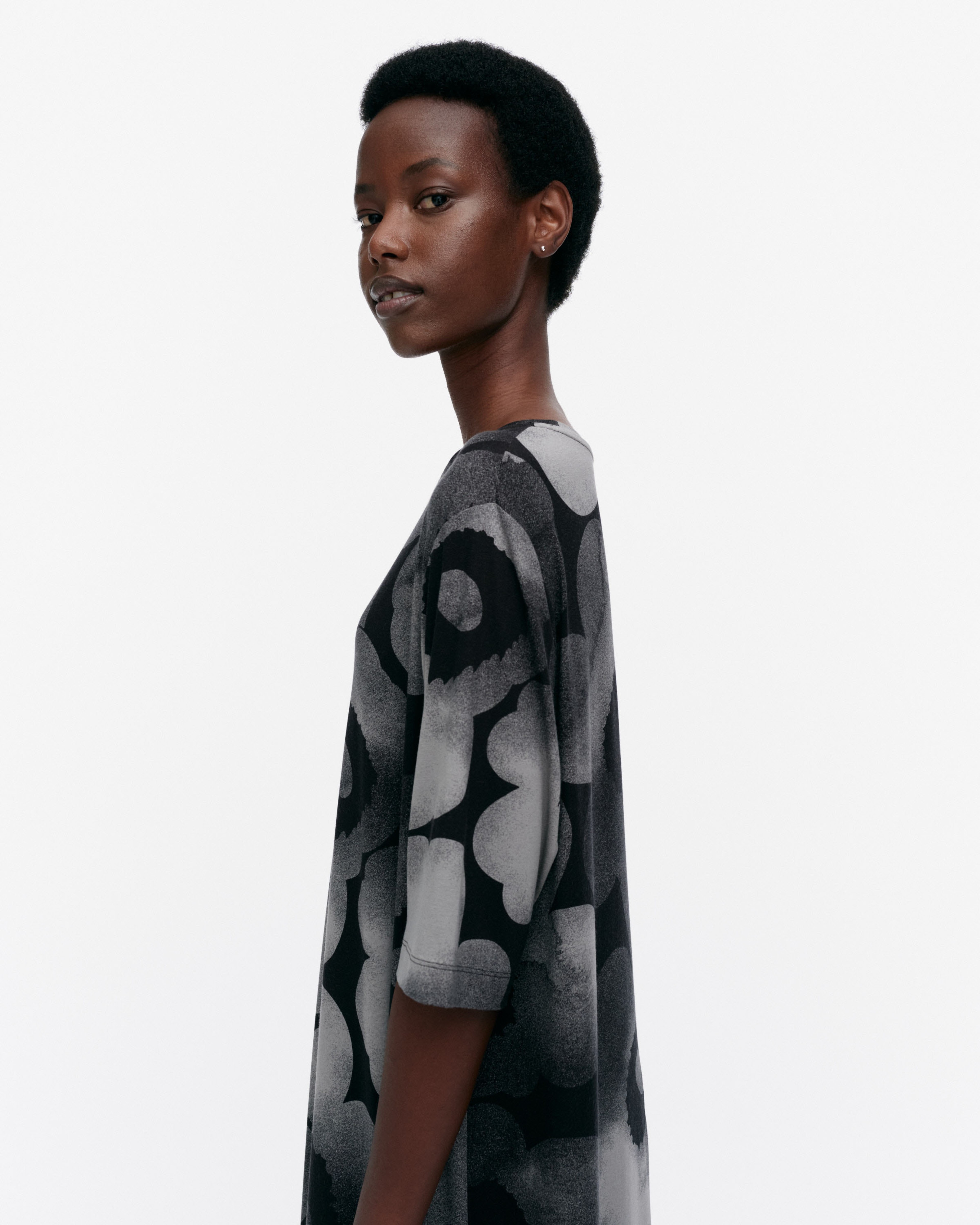 Rento Akvarelli Unikko, Dress, dark grey, black,