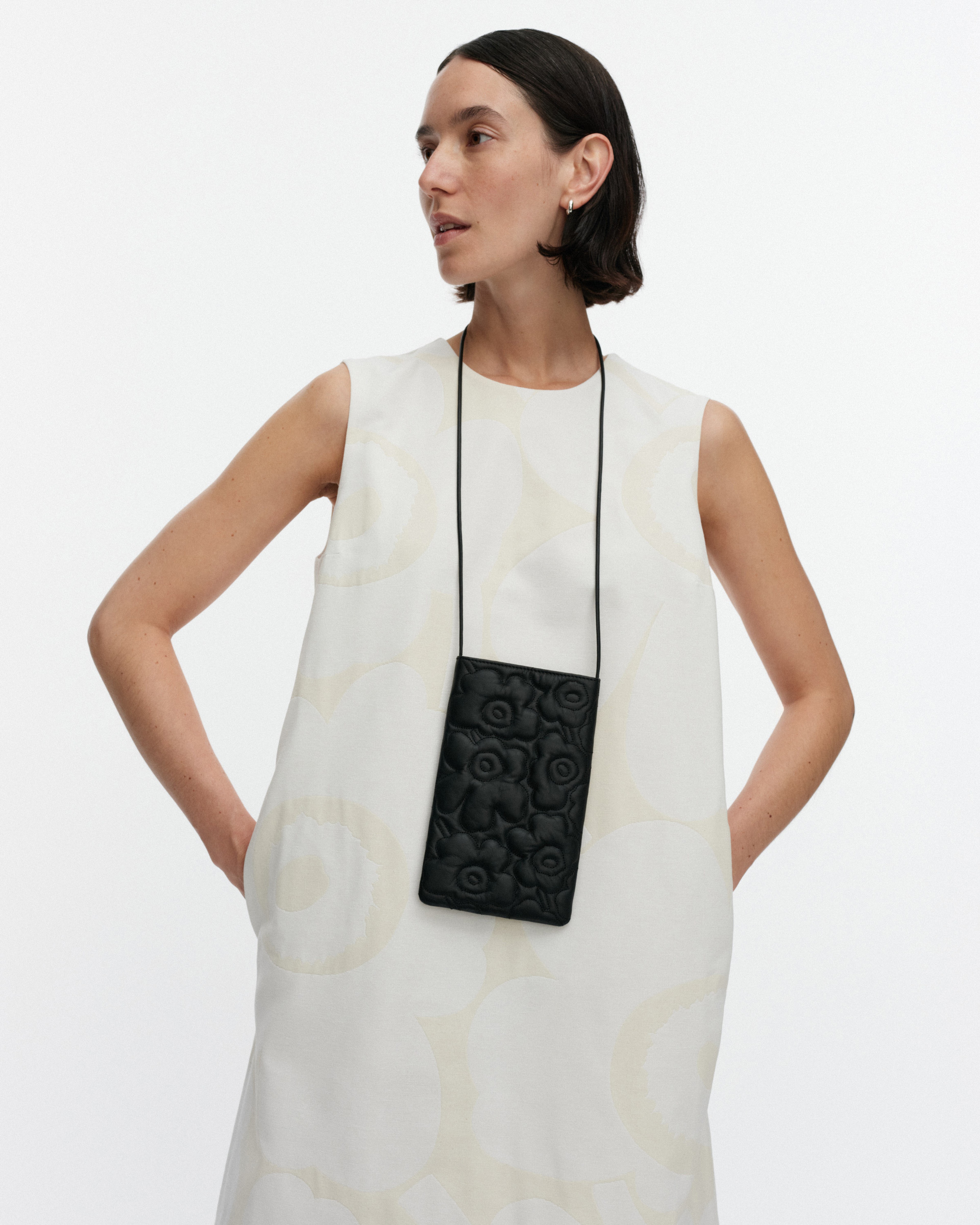 Phone Pocket Unikko, Shoulder bag, black,