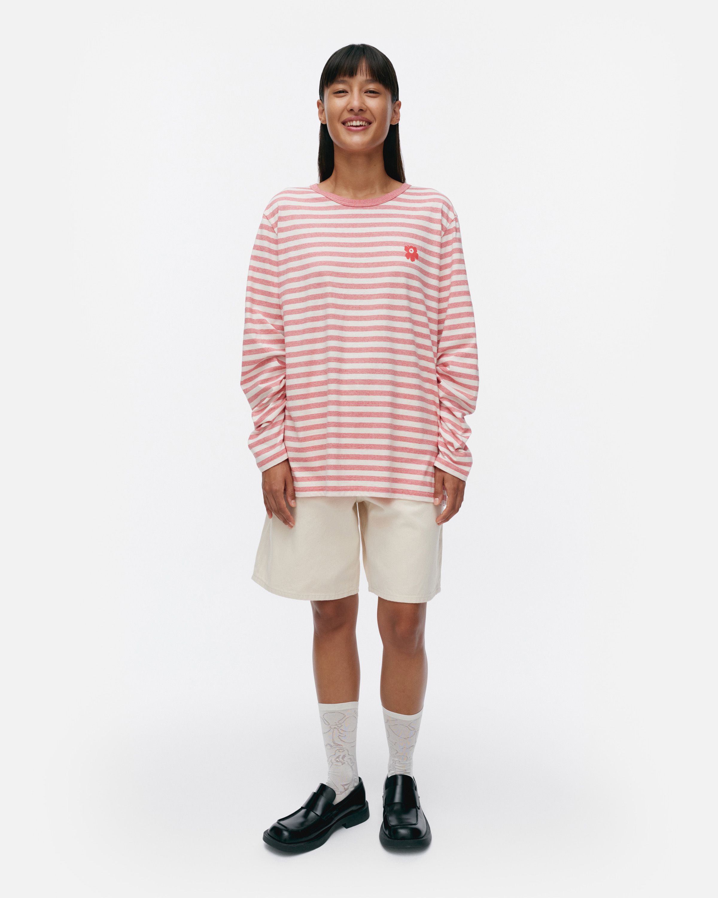 【kioski】Mini Unikko / Nilas shirt マリメッコ Tasaraita Unisex Kioski jersey shirt | Marimekko