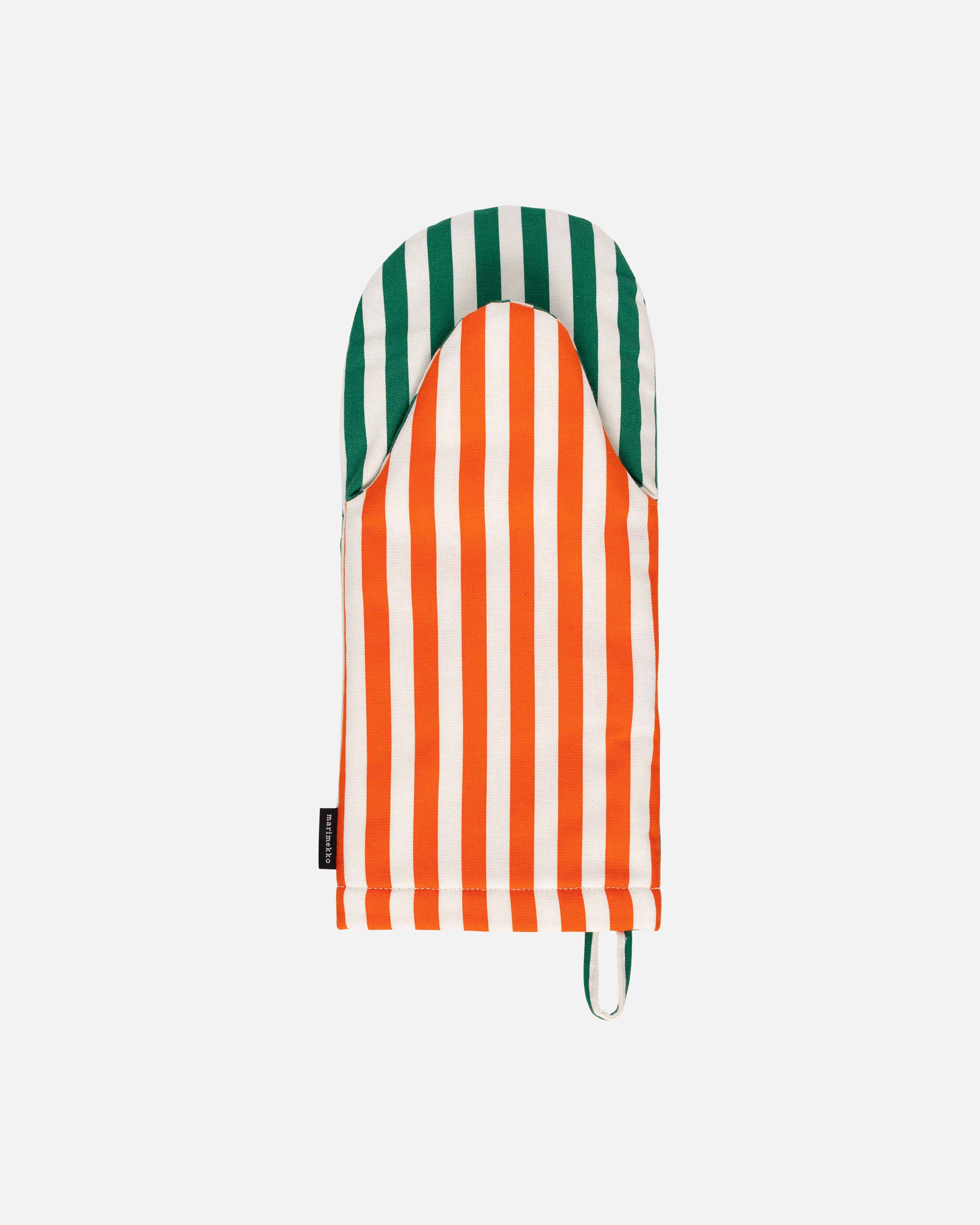 Tasaraita, Oven mitten, white,green,orange,