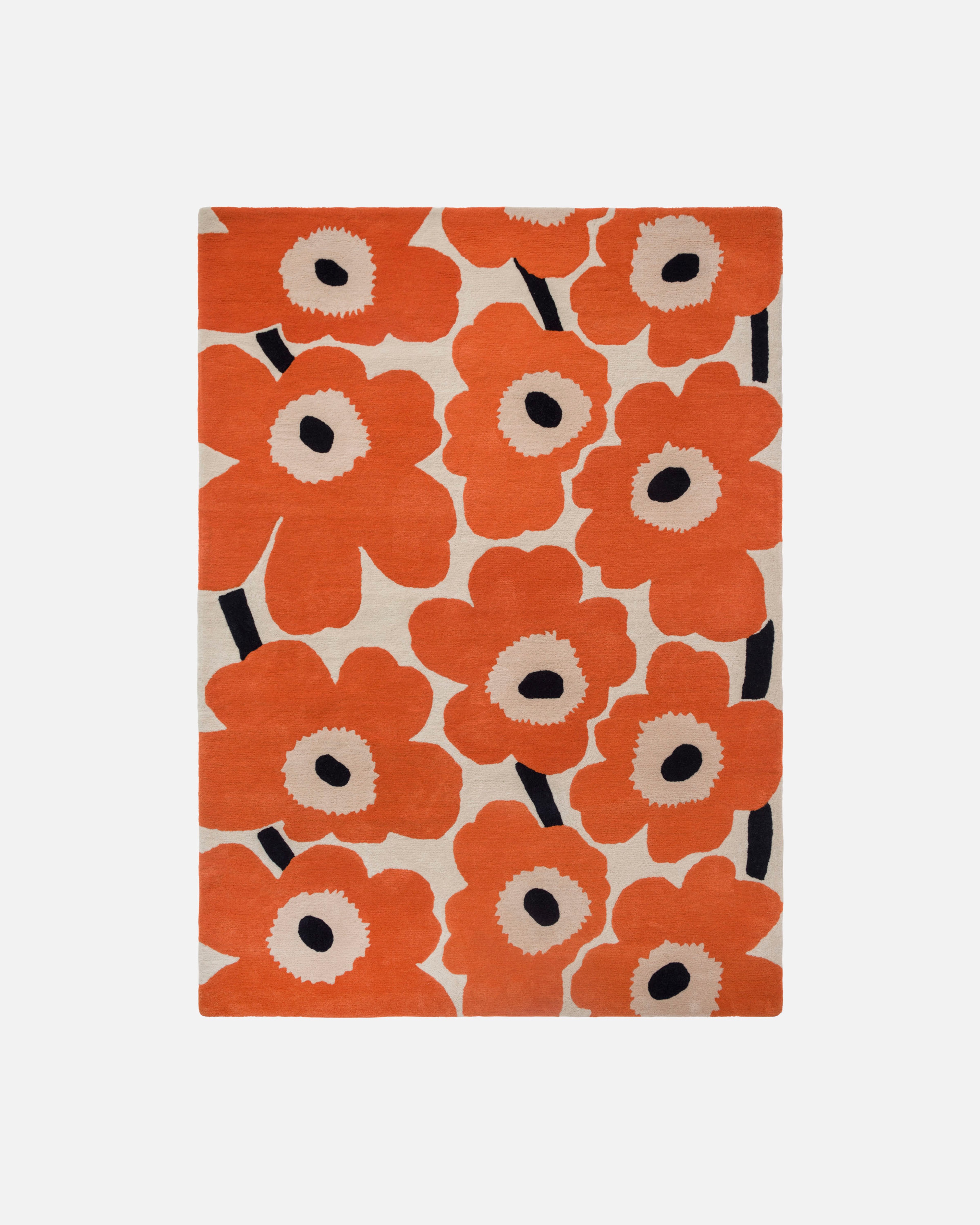 Unikko, Matto 140x200 cm, oranssi, punainen,