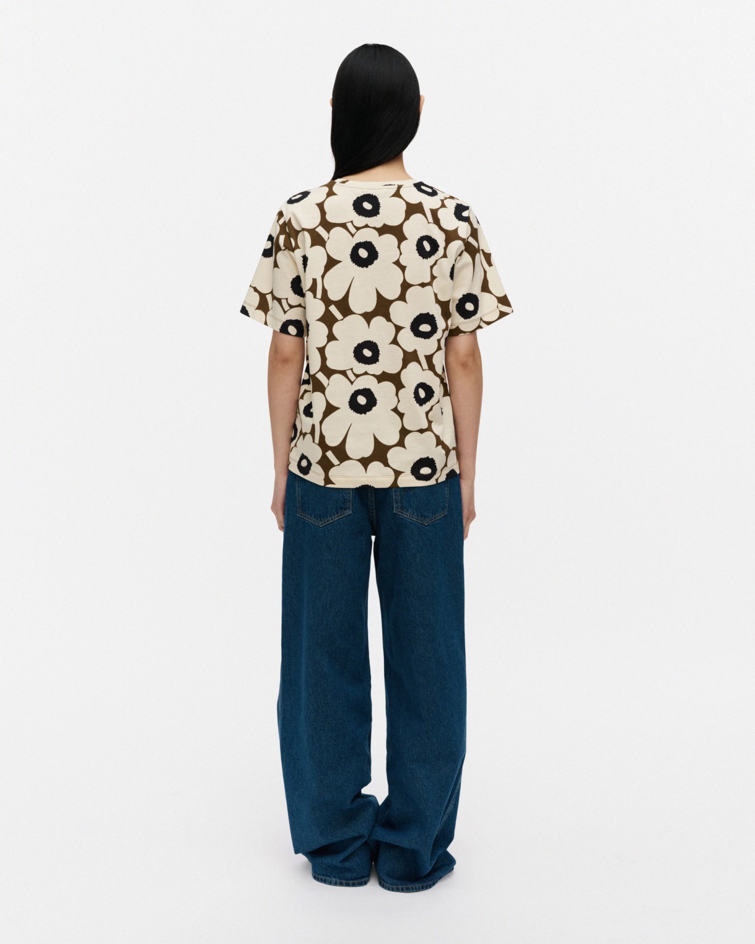 Tunnit Unikko, T-shirt, beige, brown, black,