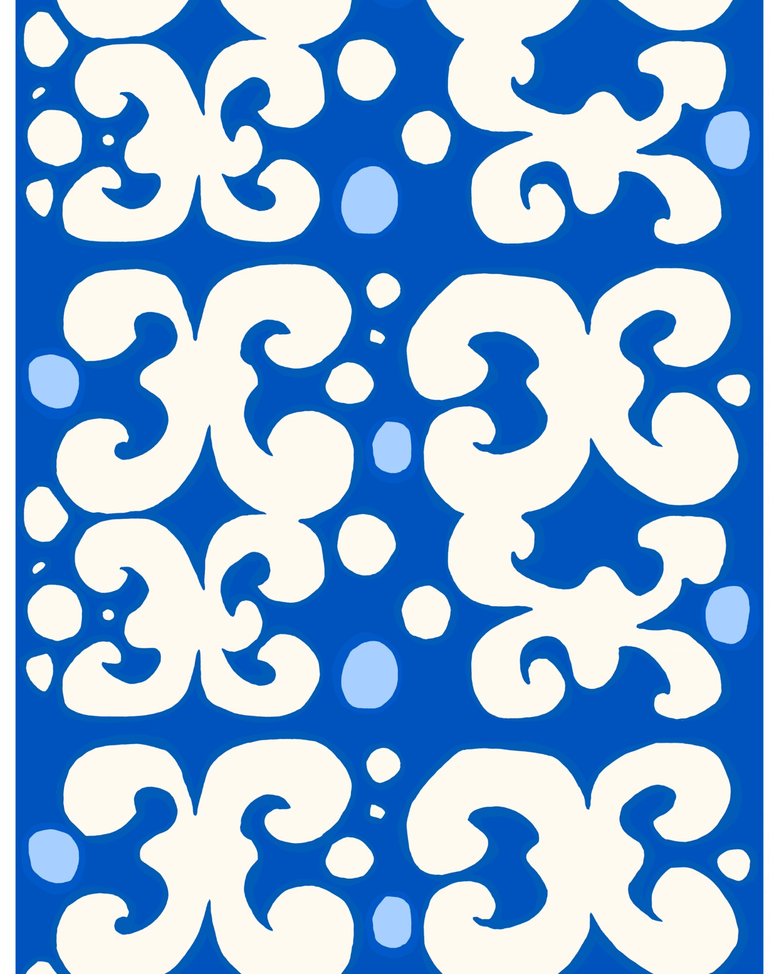 Keidas, Cotton fabric, blue, natural white, l.blue,