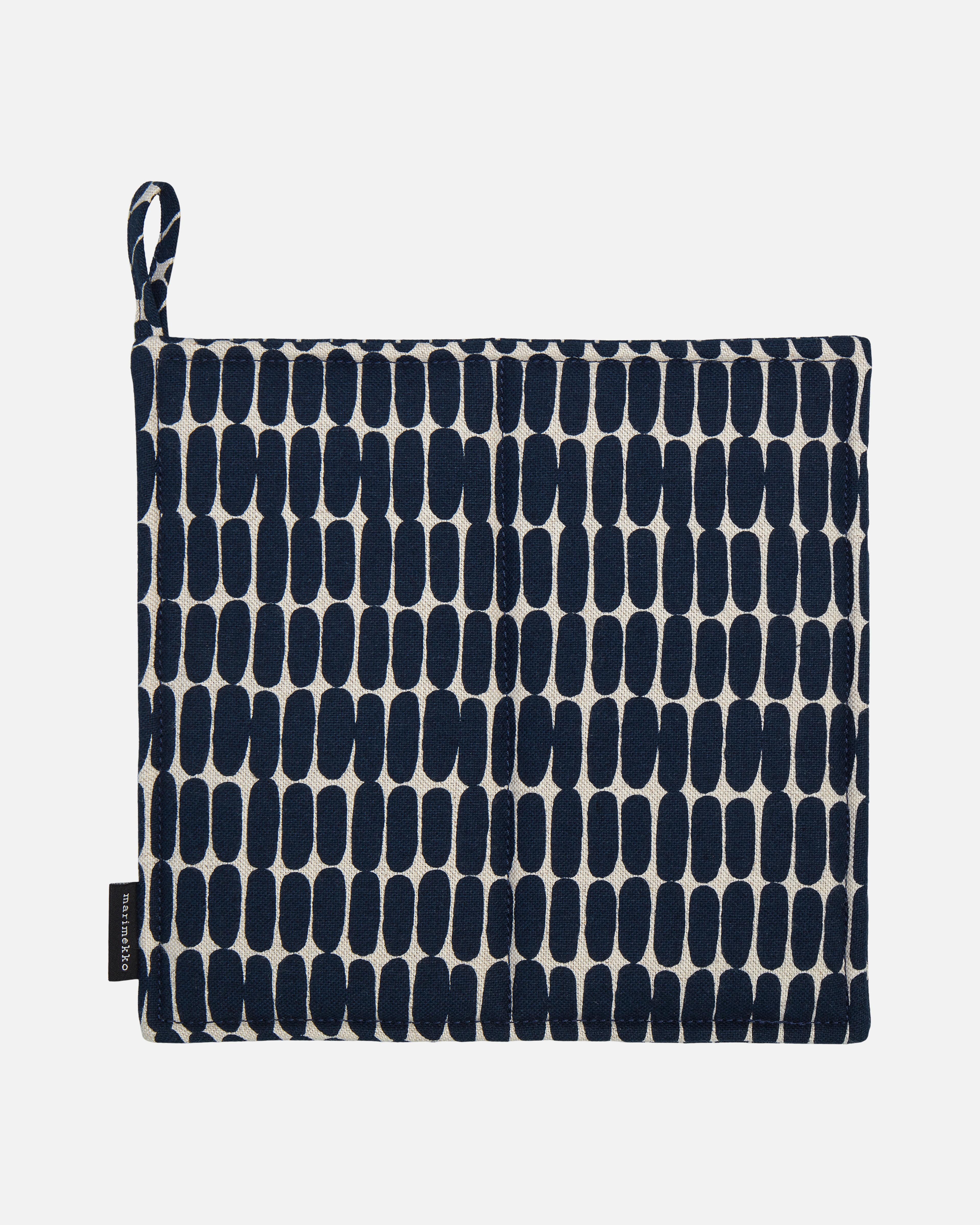 Alku, Pot holder, linen, dk.blue,