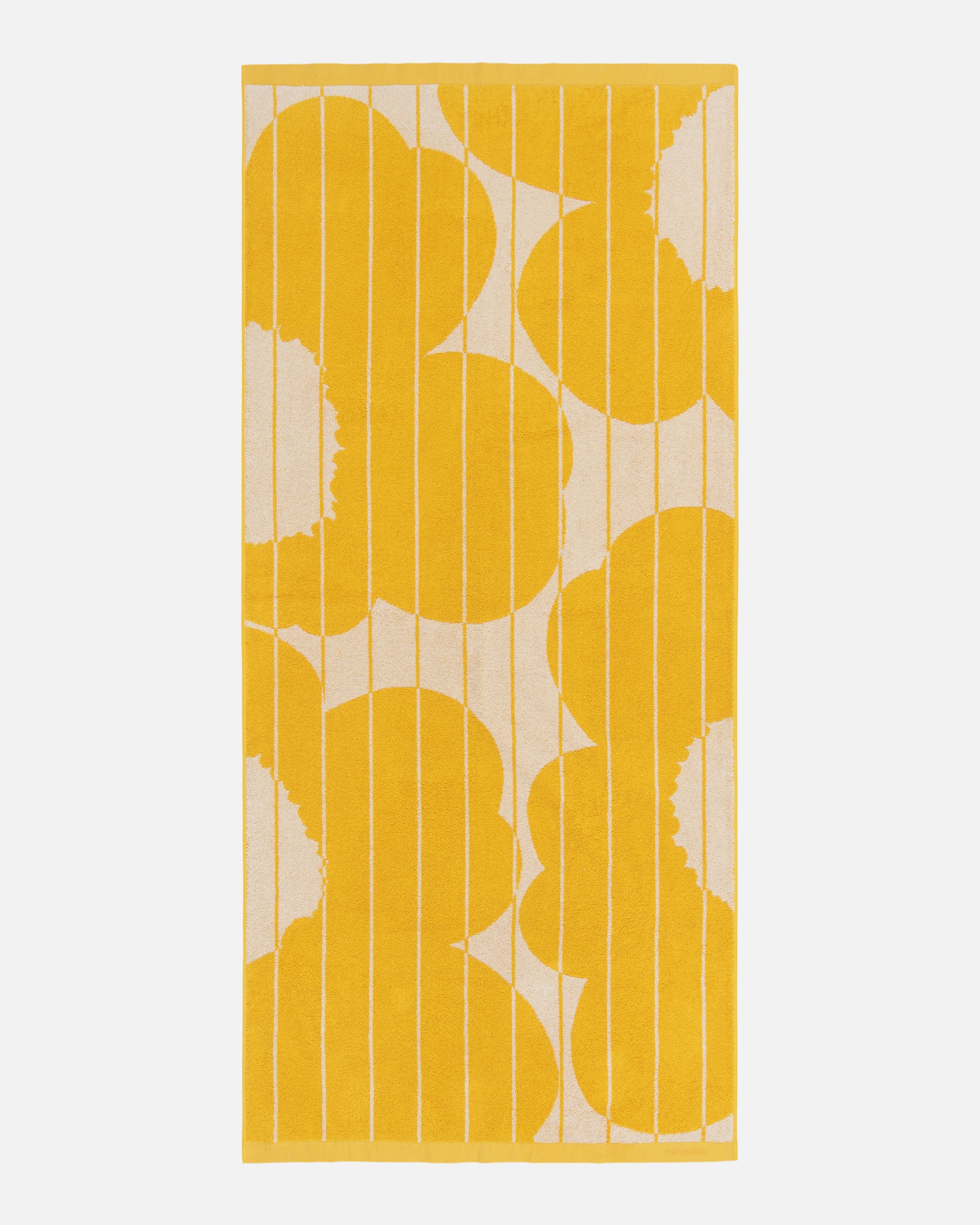 Vesi Unikko bath towel 70x150 cm spring yellow, ecru | Marimekko