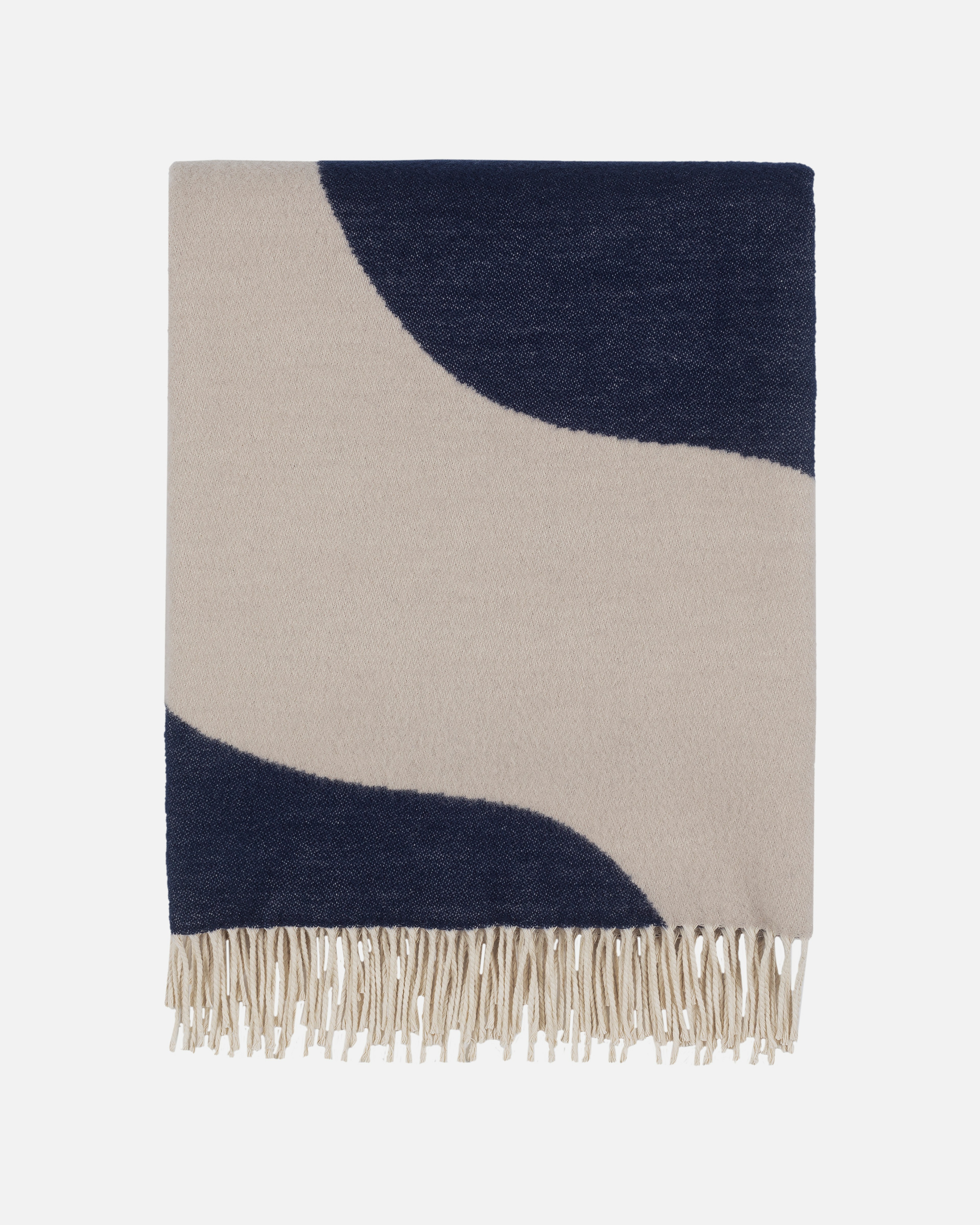 Seireeni, Decke 130 x 180 cm, cremefarben, dunkelblau,