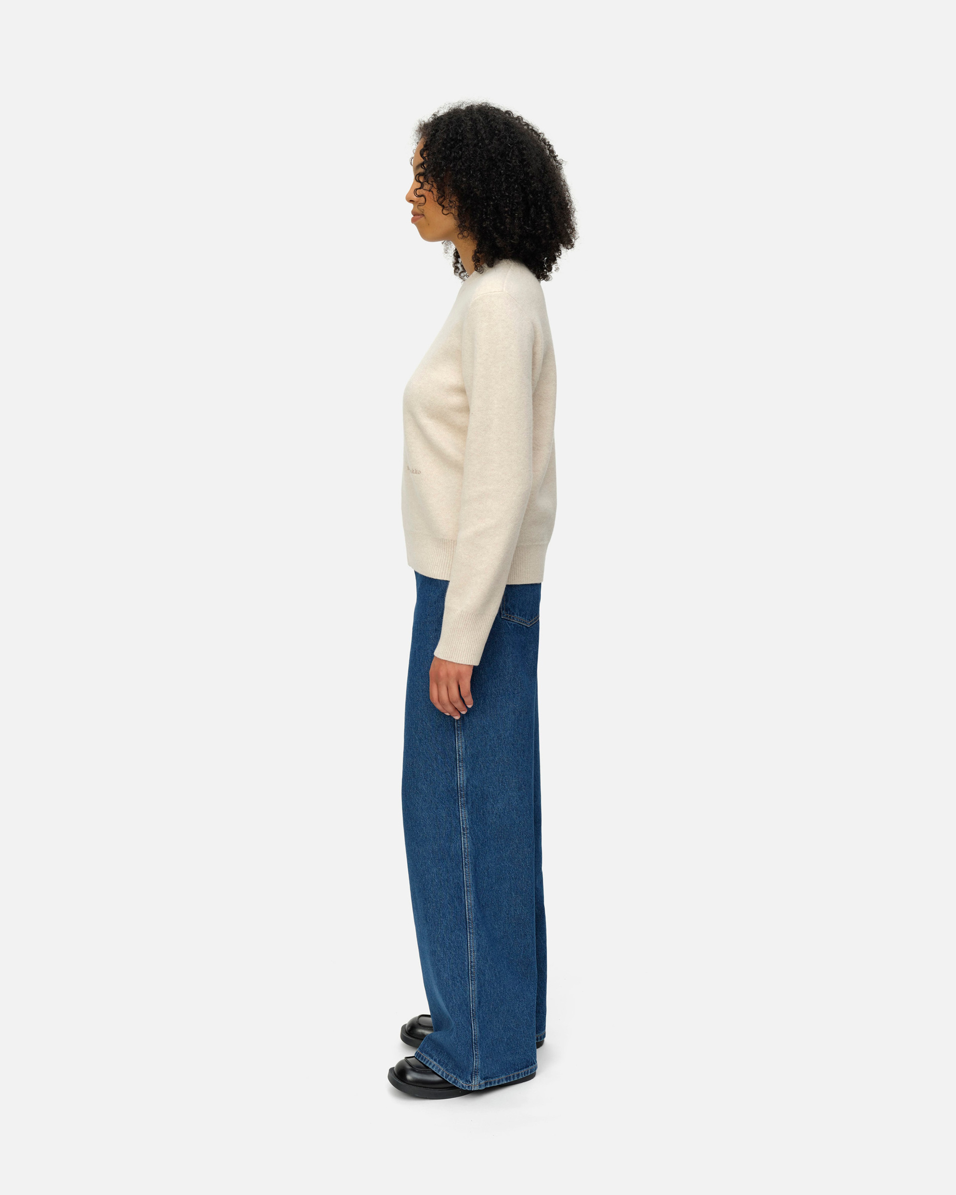 Lämpö Solid, Wool pullover, light beige,