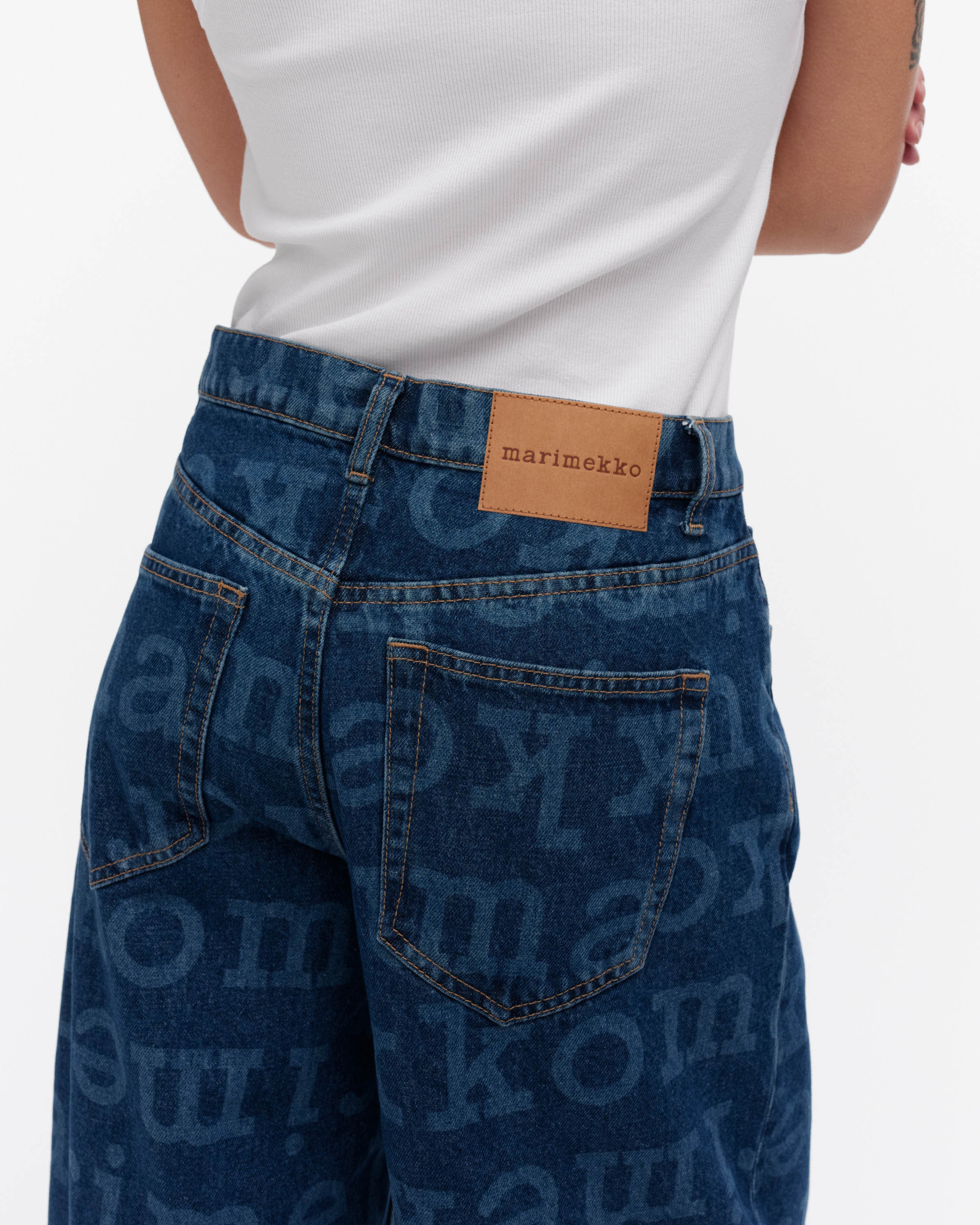 Maridenim Loose Logo S, Jean (longueur cheville), indigo moyen,